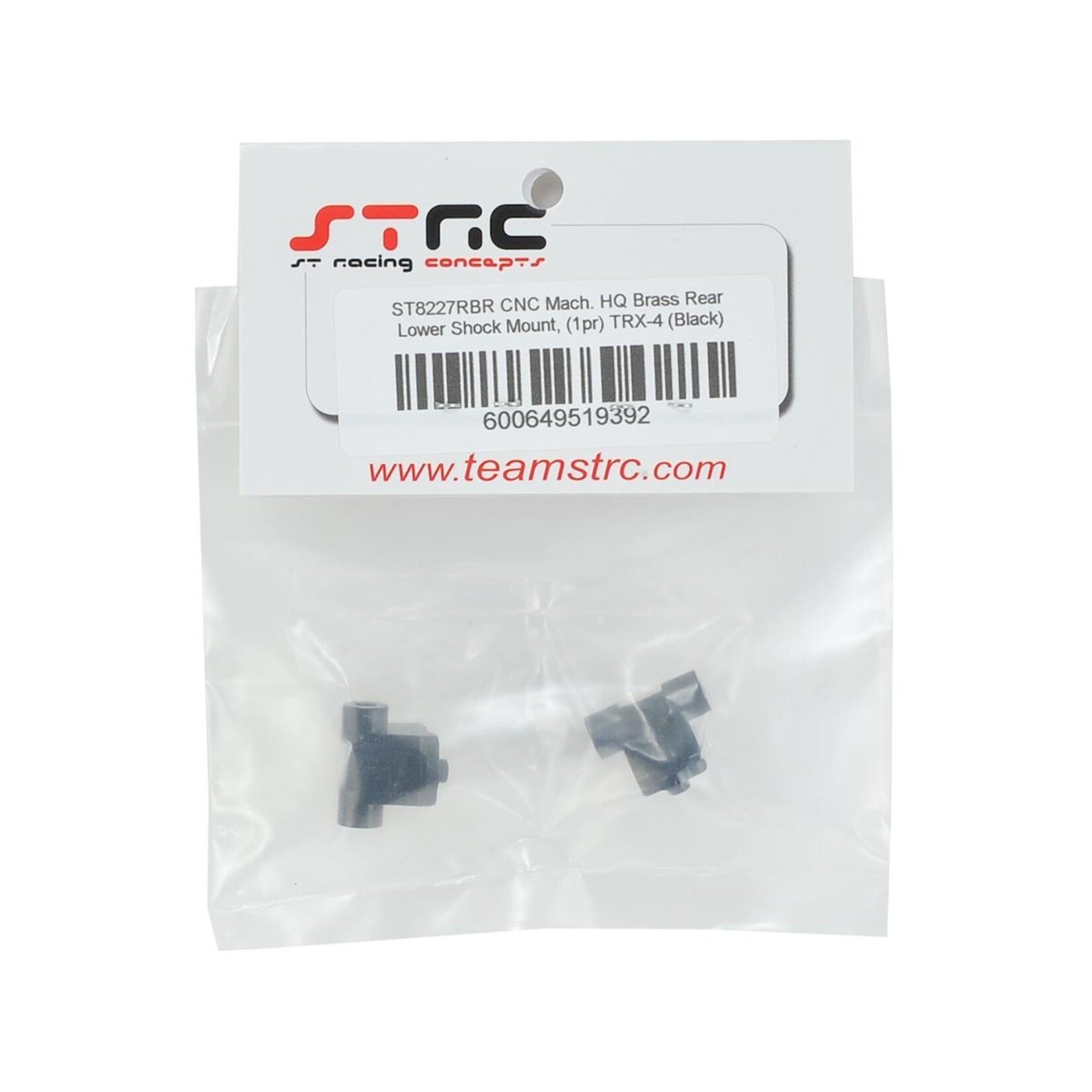 ST Racing Concepts ST Racing Concepts Traxxas TRX-4 Brass Rear Lower Shock Mounts (Black) #ST8227RBR