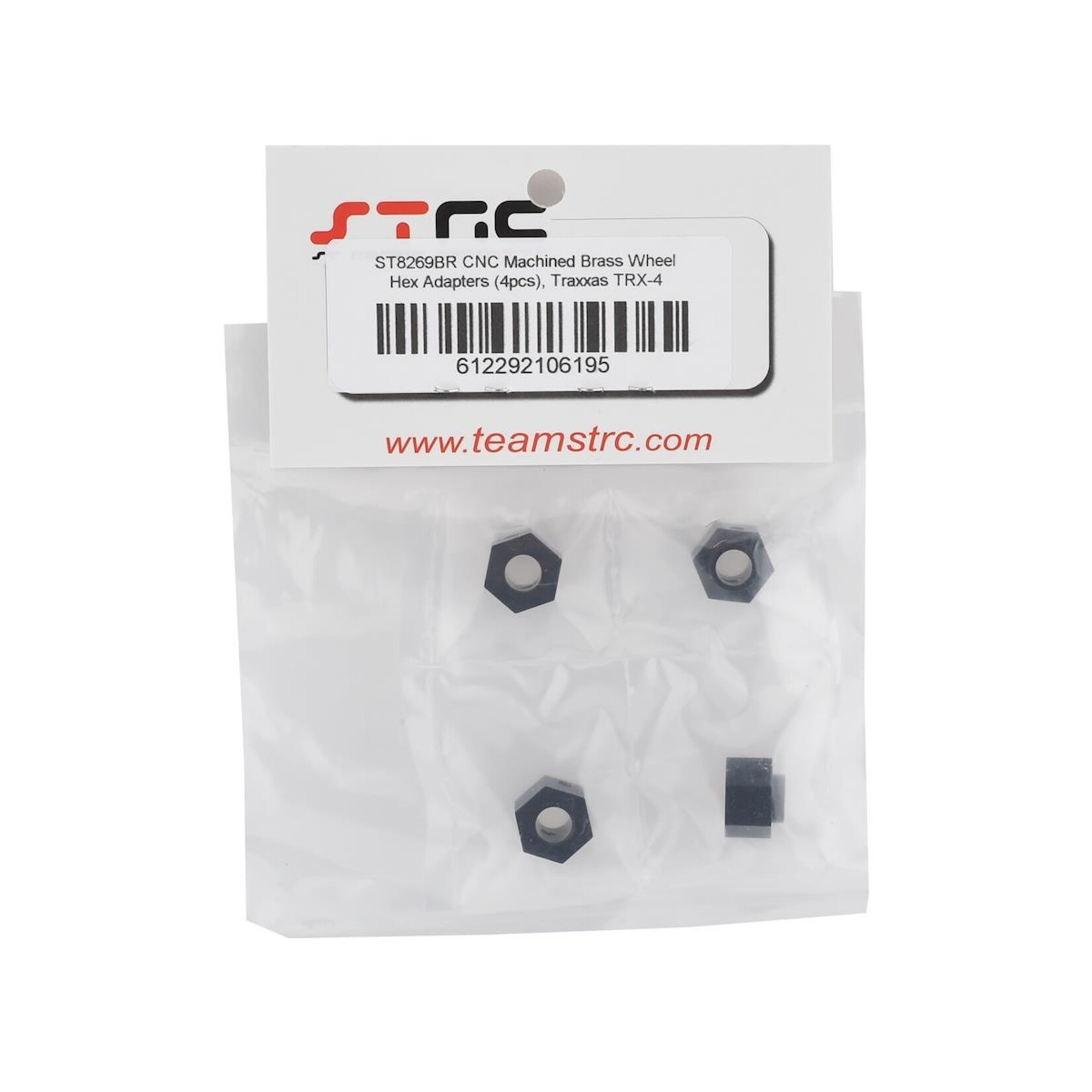 ST Racing Concepts ST Racing Concepts Traxxas TRX-4 Brass Wheel Hex Adapters (4) (+3mm Offset) #ST8269BR
