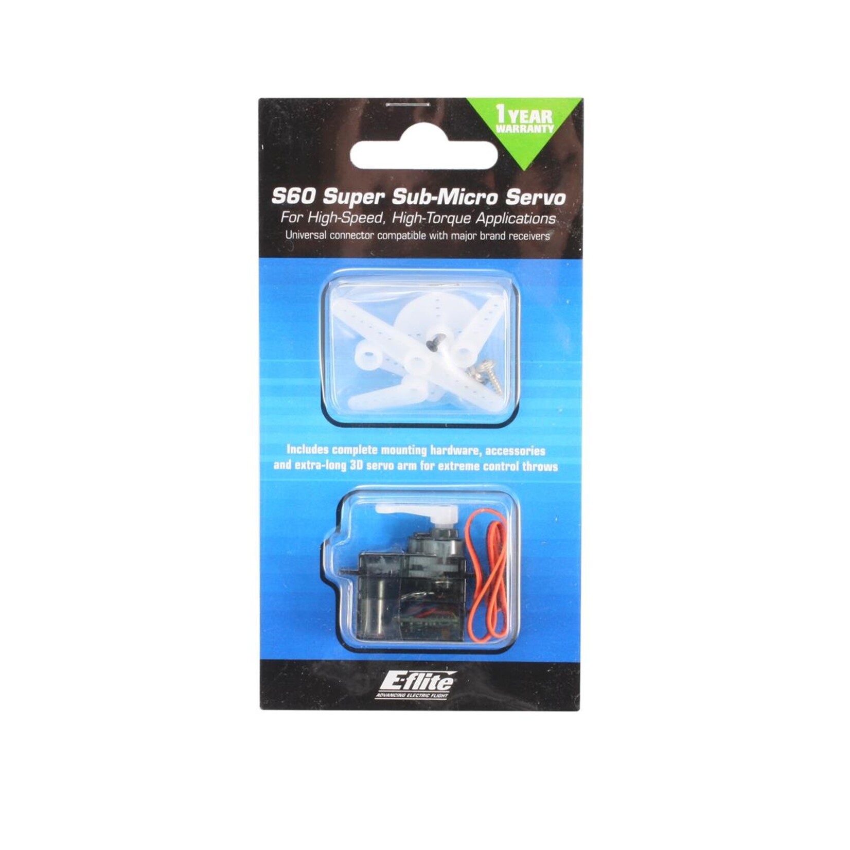 E-flite #EFLRS60 E-Flite 6.0-Gram Super Sub-Micro S60 Servo