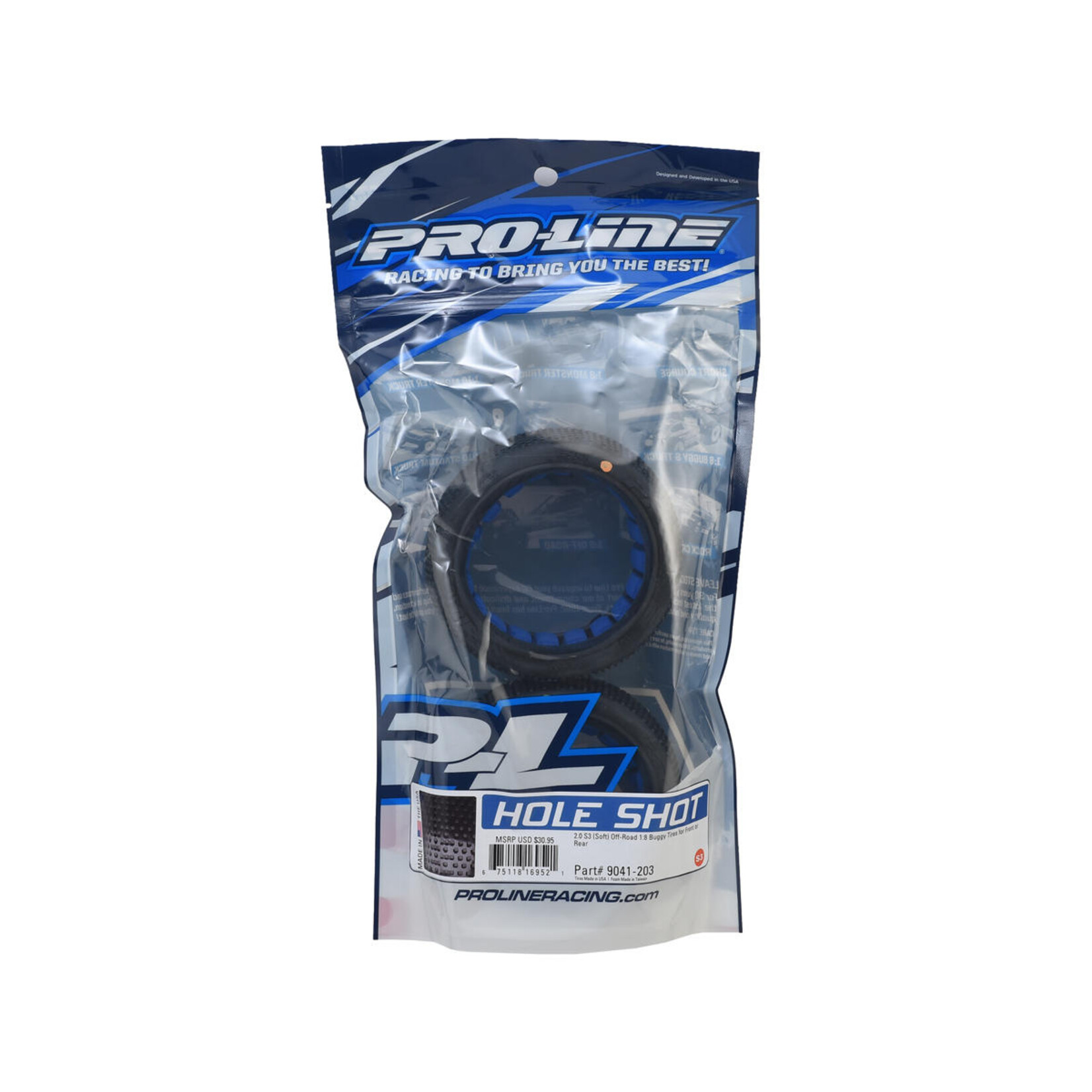 Pro-Line #9041-203 Pro-Line Hole Shot 2.0 1/8 Buggy Tires w/Closed Cell Inserts (2) (S3)