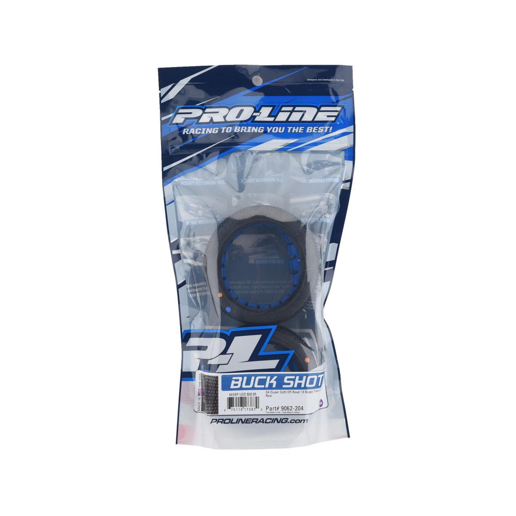 Pro-Line #9062-204 Pro-Line Buck Shot 1/8 Buggy Tires w/Closed Cell Inserts (2) (S4)