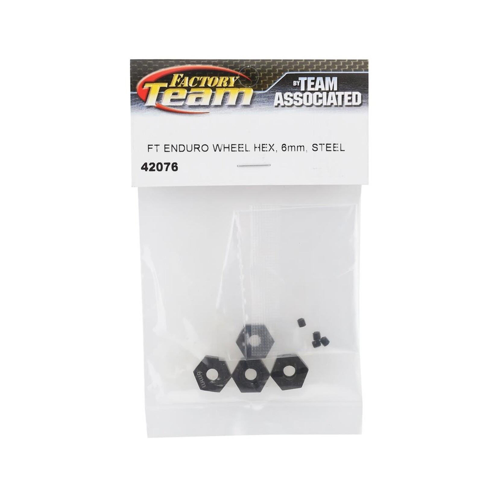 Factory Team #42076 Factory Team Element Enduro 6mm Steel Wheel Hexes (4)