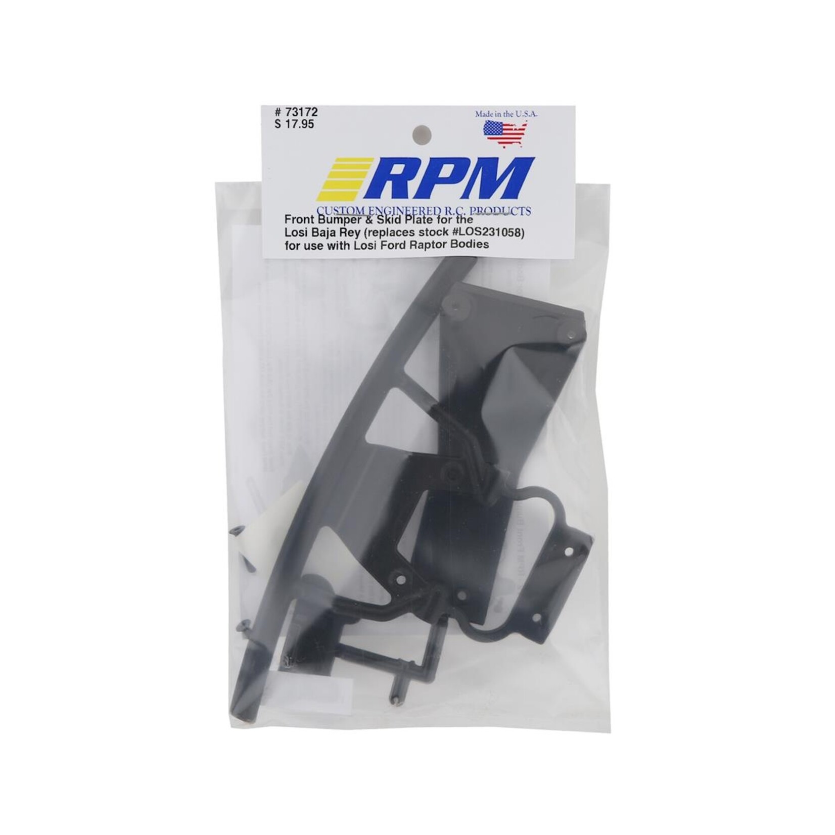 RPM RPM Losi Baja Rey Front Bumper & Skid Plate (Ford Raptor Bodies) #73172