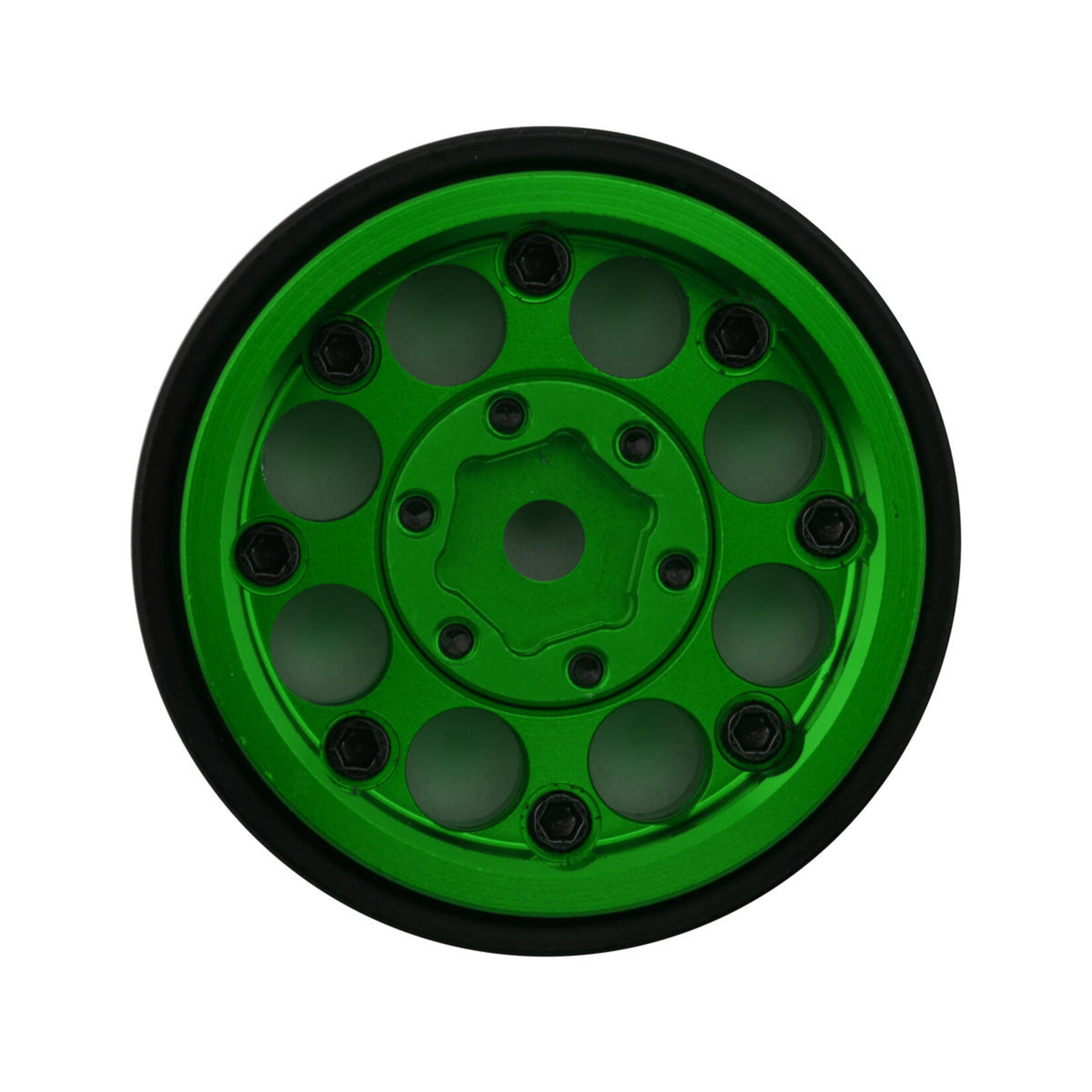 Treal Treal Hobby 1.0" 8-Hole Beadlock Wheels (Green) (4) (22g) #X002UCPQER