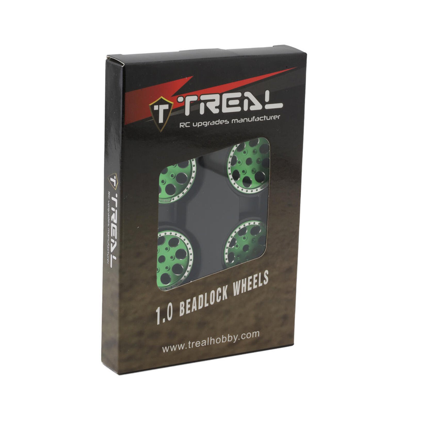 Treal Treal Hobby 1.0" 8-Hole Beadlock Wheels (Green) (4) (22g) #X002UCPQER