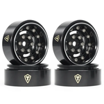 Treal #X003Z3FRT9 Treal Hobby Type F 1.0" Deep Dish Beadlock Wheels (Black)