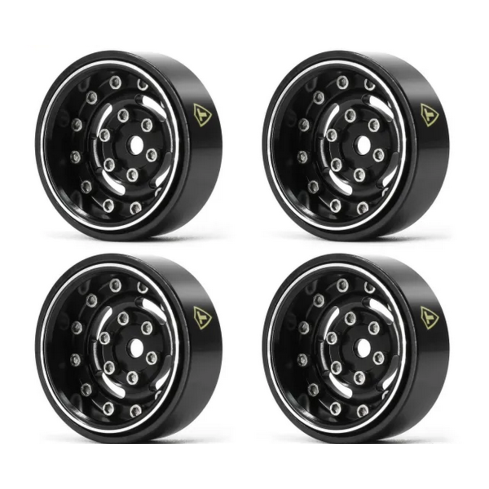 Treal Treal Hobby Type F 1.0" Deep Dish Beadlock Wheels (Black) #X003Z3FRT9