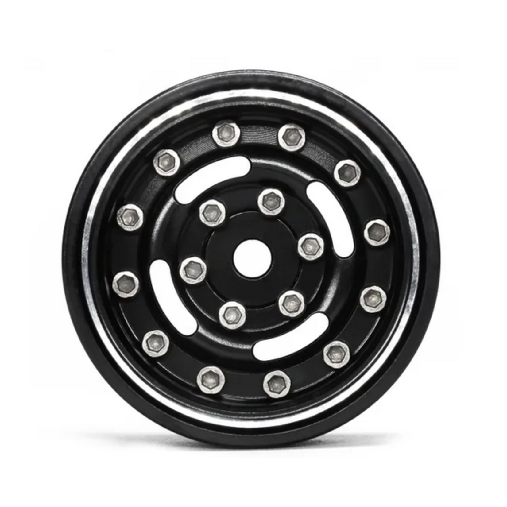 Treal #X003Z3FRT9 Treal Hobby Type F 1.0" Deep Dish Beadlock Wheels (Black)