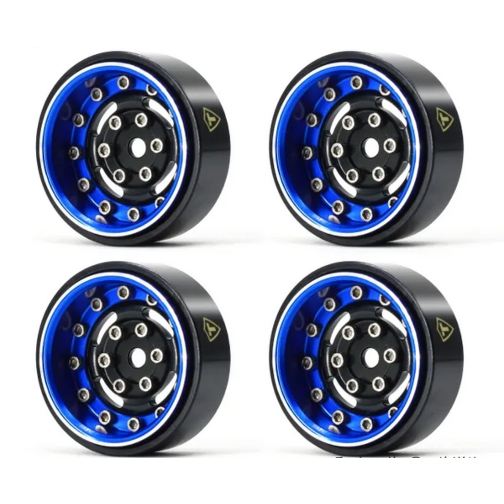 Treal Treal Hobby Type F 1.0" Deep Dish Beadlock Wheels (Blue) #X003Z3JITJ