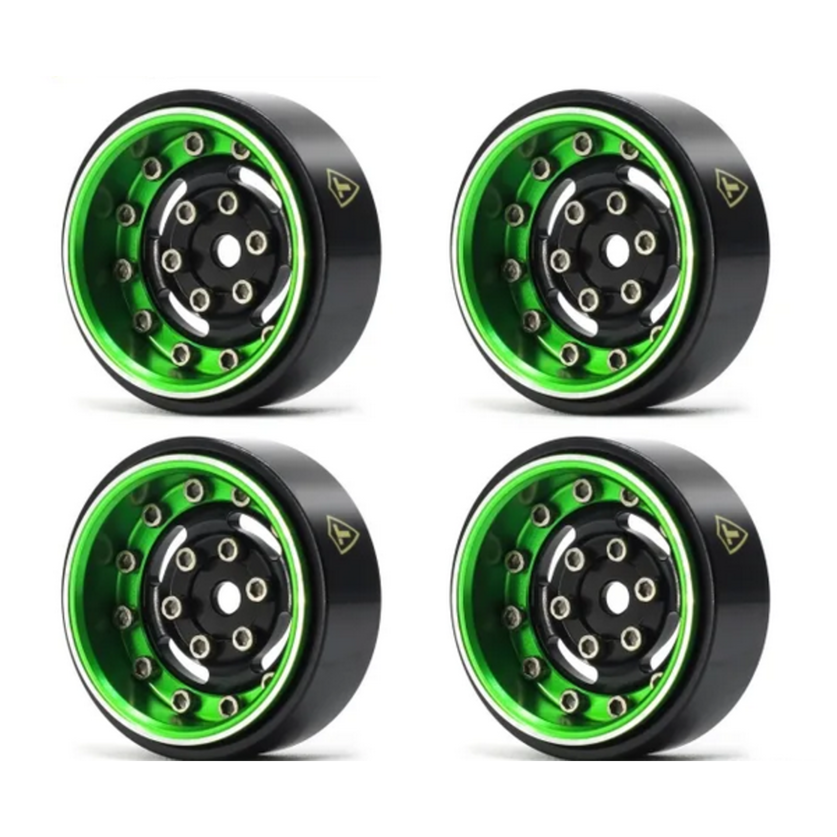 Treal Treal Hobby Type F 1.0" Deep Dish Beadlock Wheels (Green) #X003Z3L423