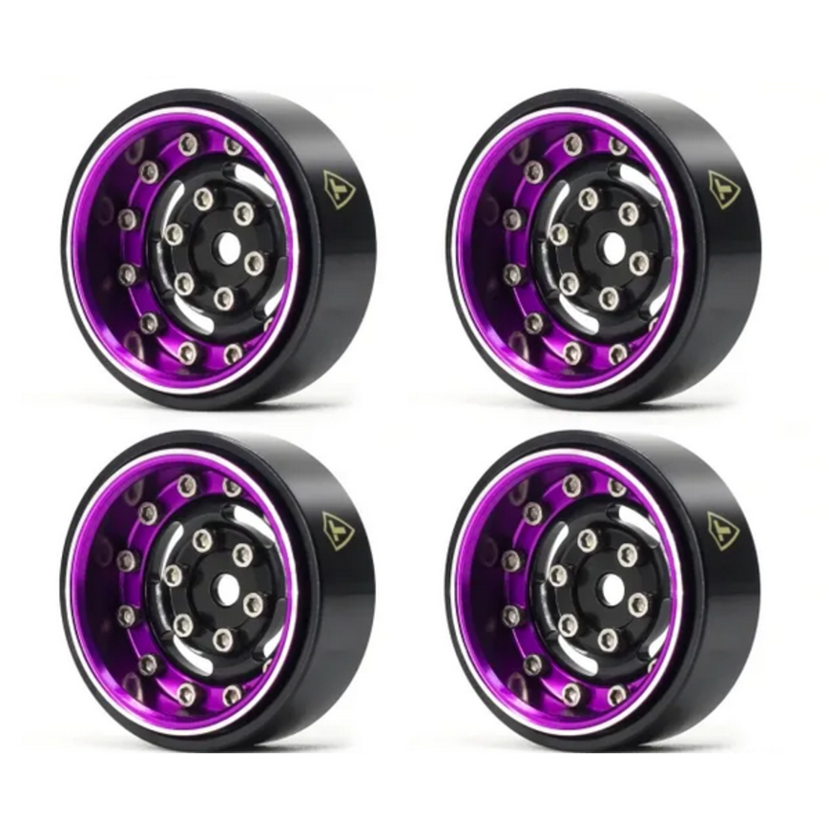 Treal Treal Hobby Type F 1.0" Deep Dish Beadlock Wheels (Purple) #X003Z3L29D