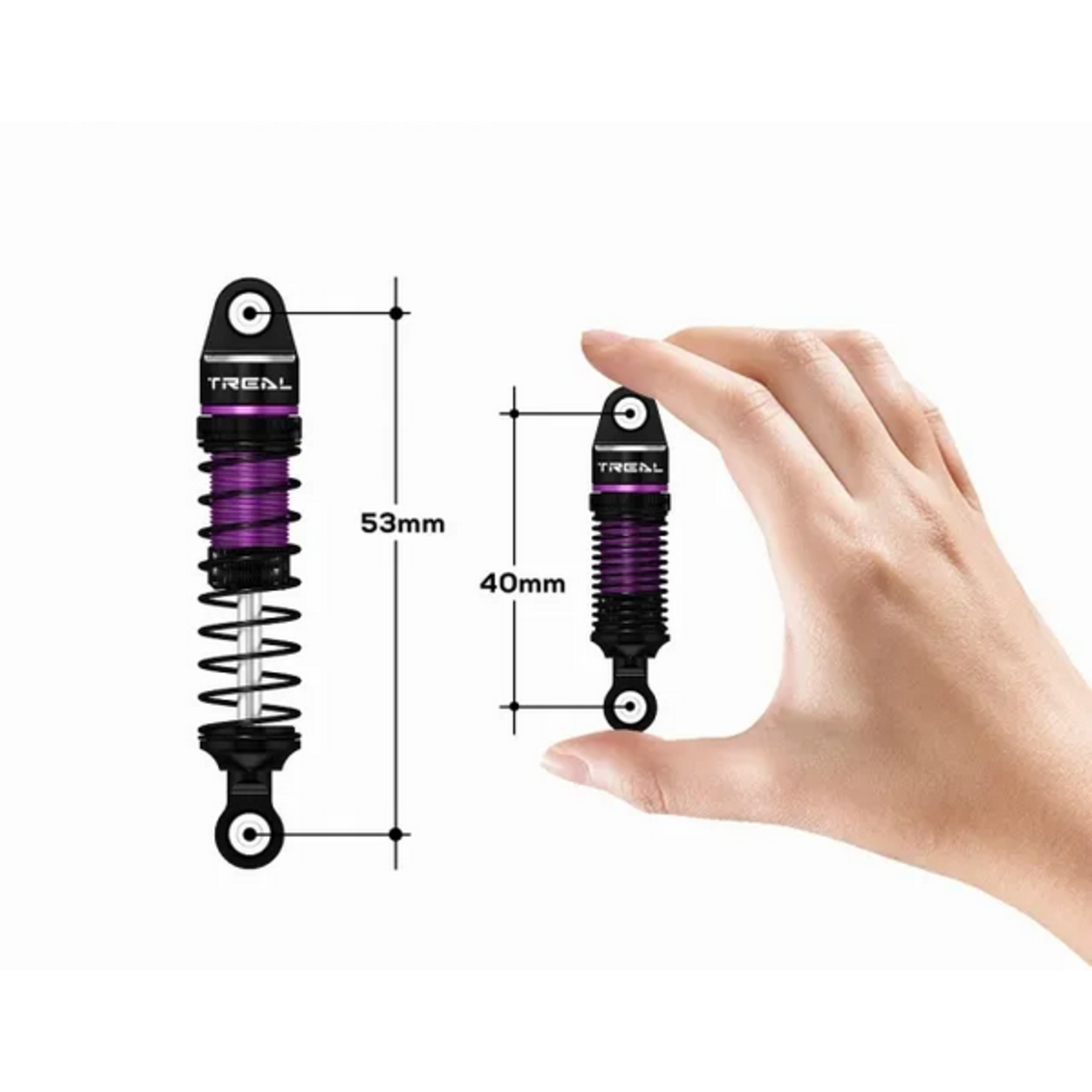 Treal #X003UW1235 Treal Hobby 1/18 TRX-4M Crawler Shocks (Purple)