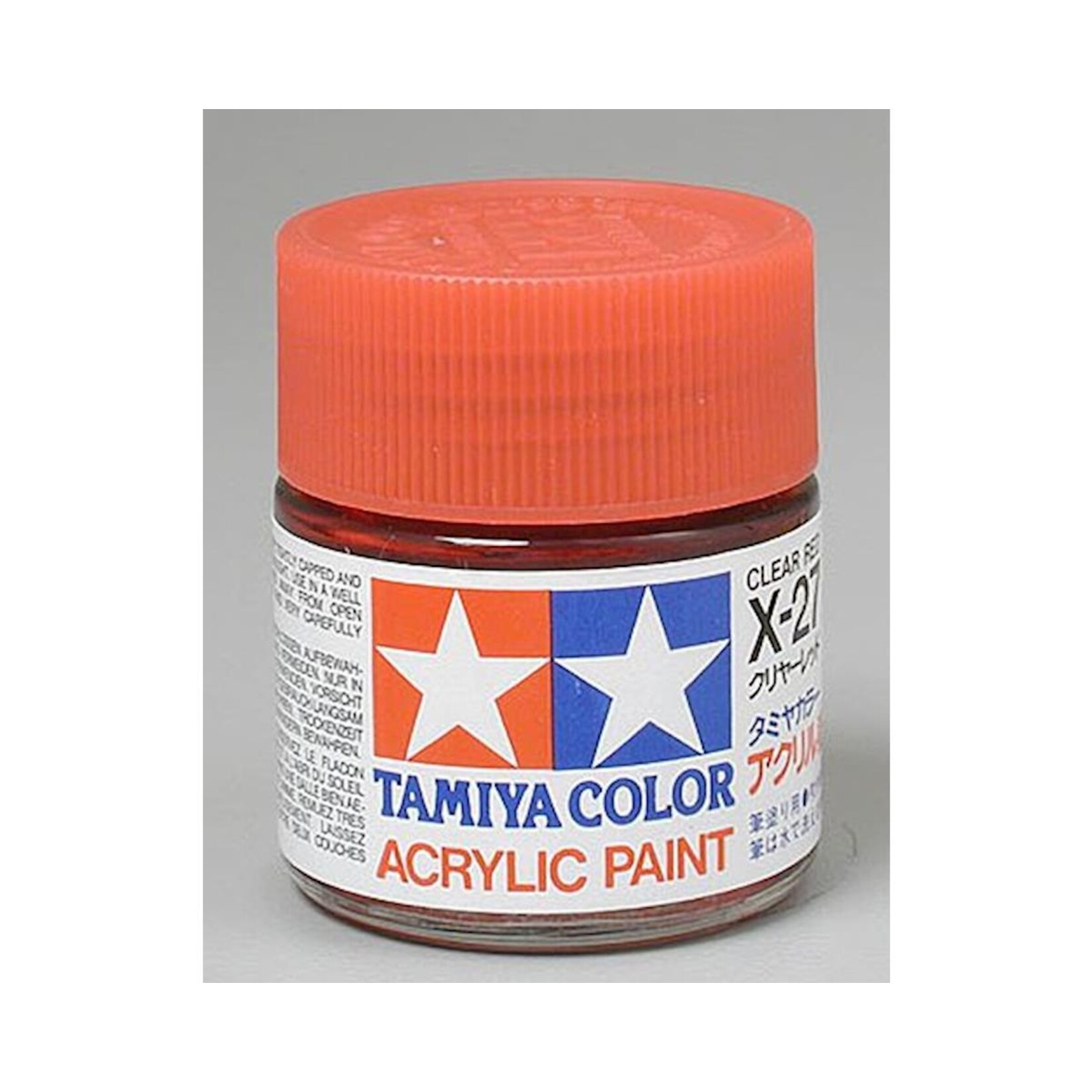 Tamiya #81027 Tamiya X-27 Clear Red Gloss Finish Acrylic Paint (23ml)