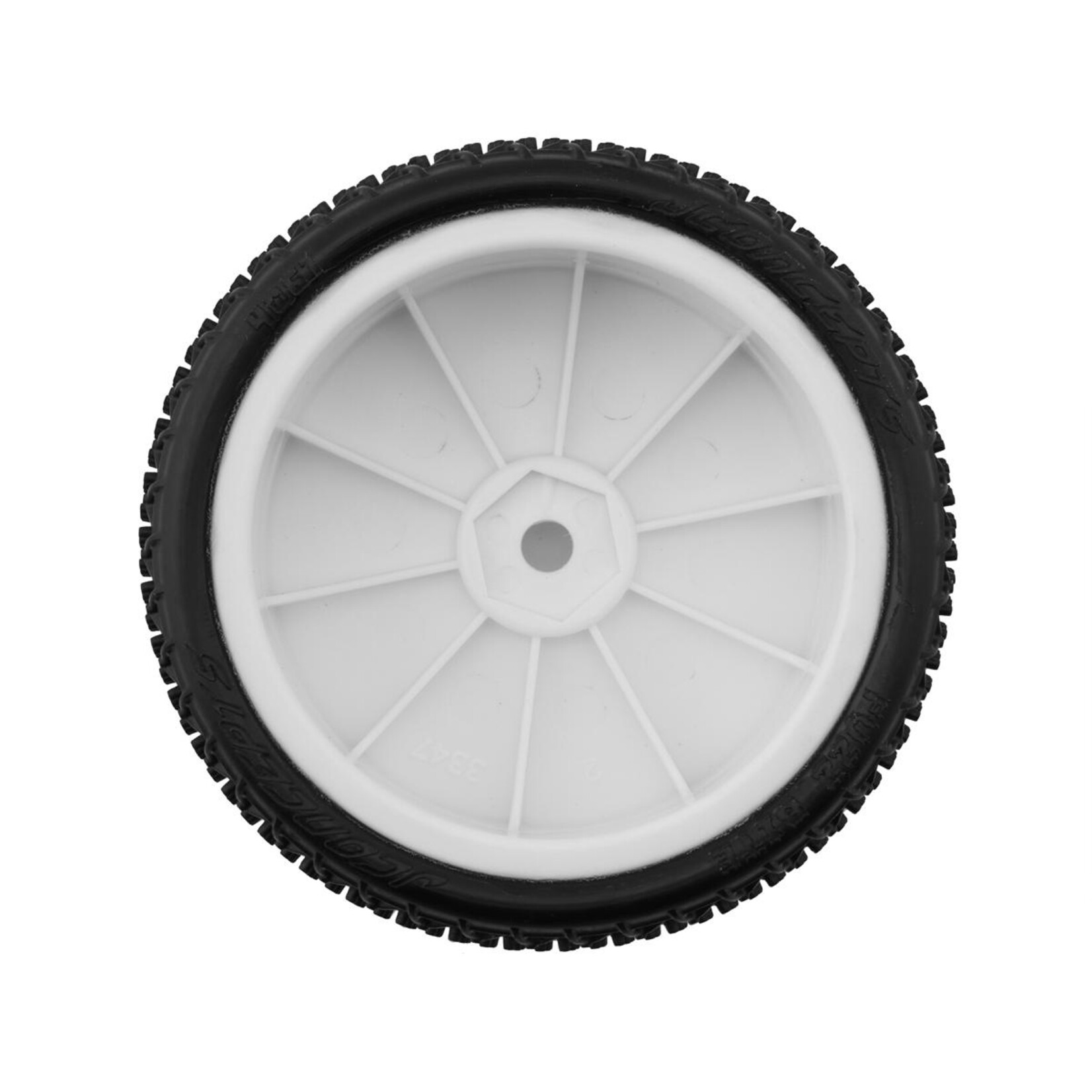 JConcepts #4061-101011 JConcepts Fuzz Bite LP 2.2" (Wide) Pre-Mounted 2WD Front Buggy Tire (White) (2) (Pink) w/12mm Hex