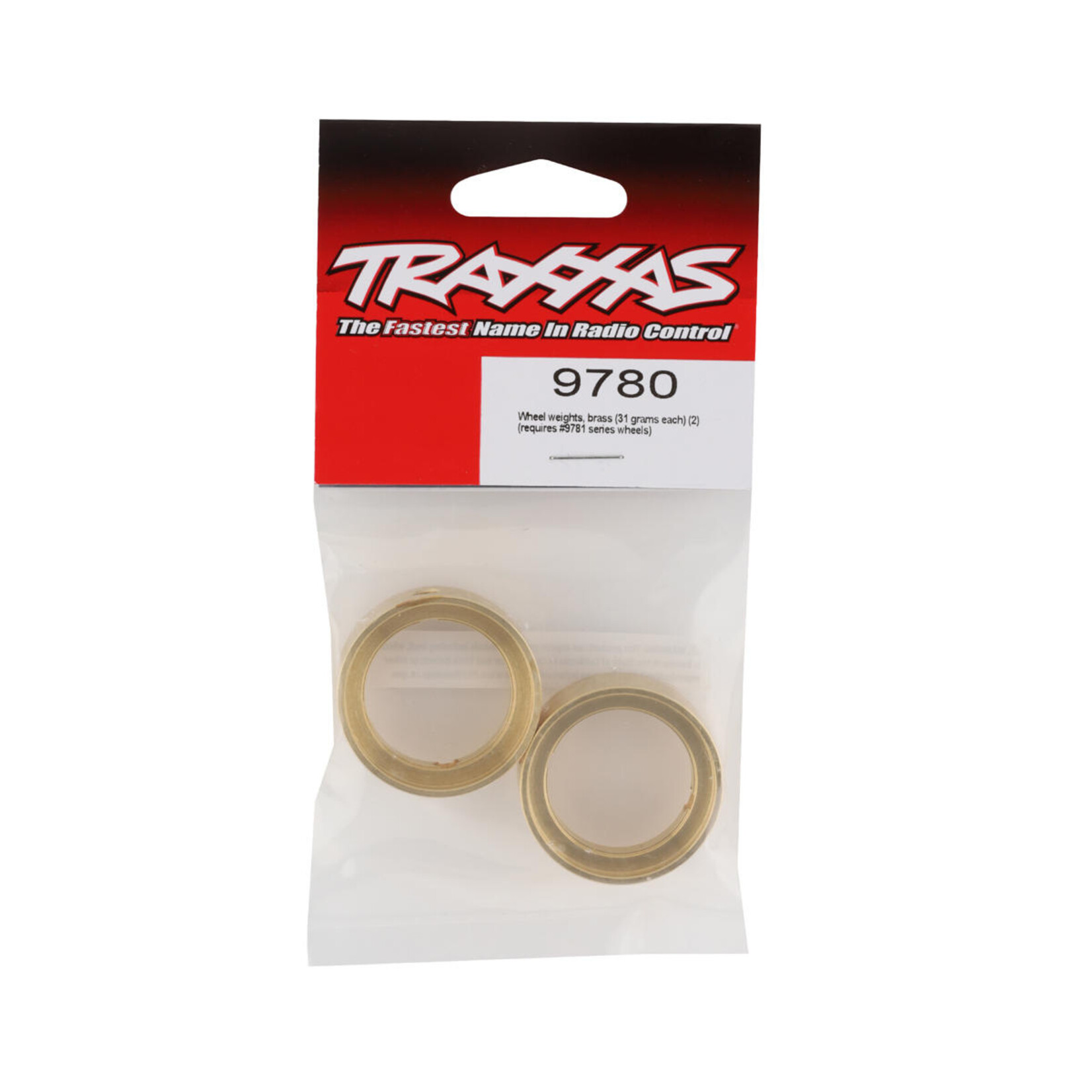 Traxxas #9780 Traxxas 1.0" Micro Brass Wheel Weights (2) (31g)