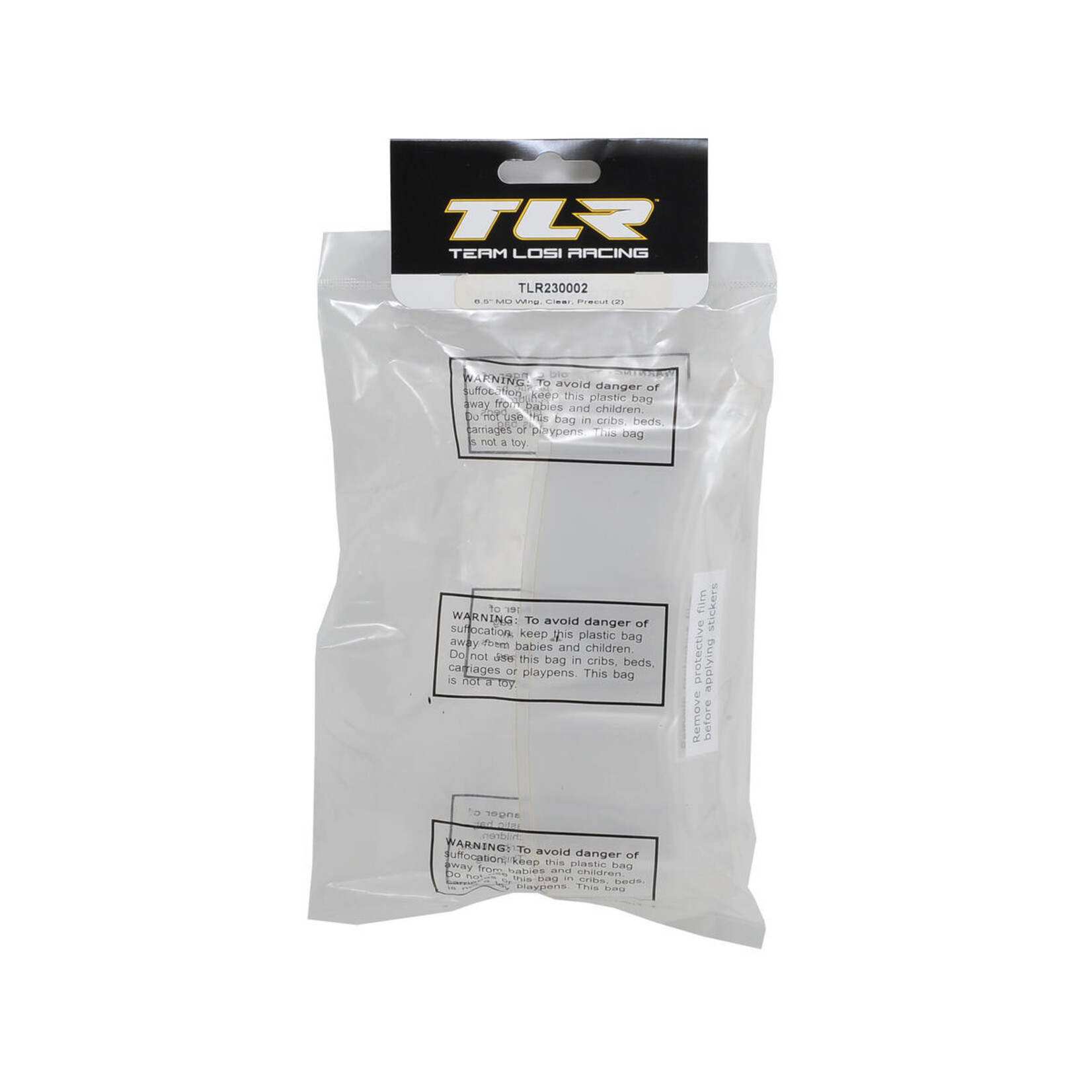 TLR #TLR230002 Team Losi Racing 1/10 Medium Downforce 6.5" Precut Clear Wing (2)