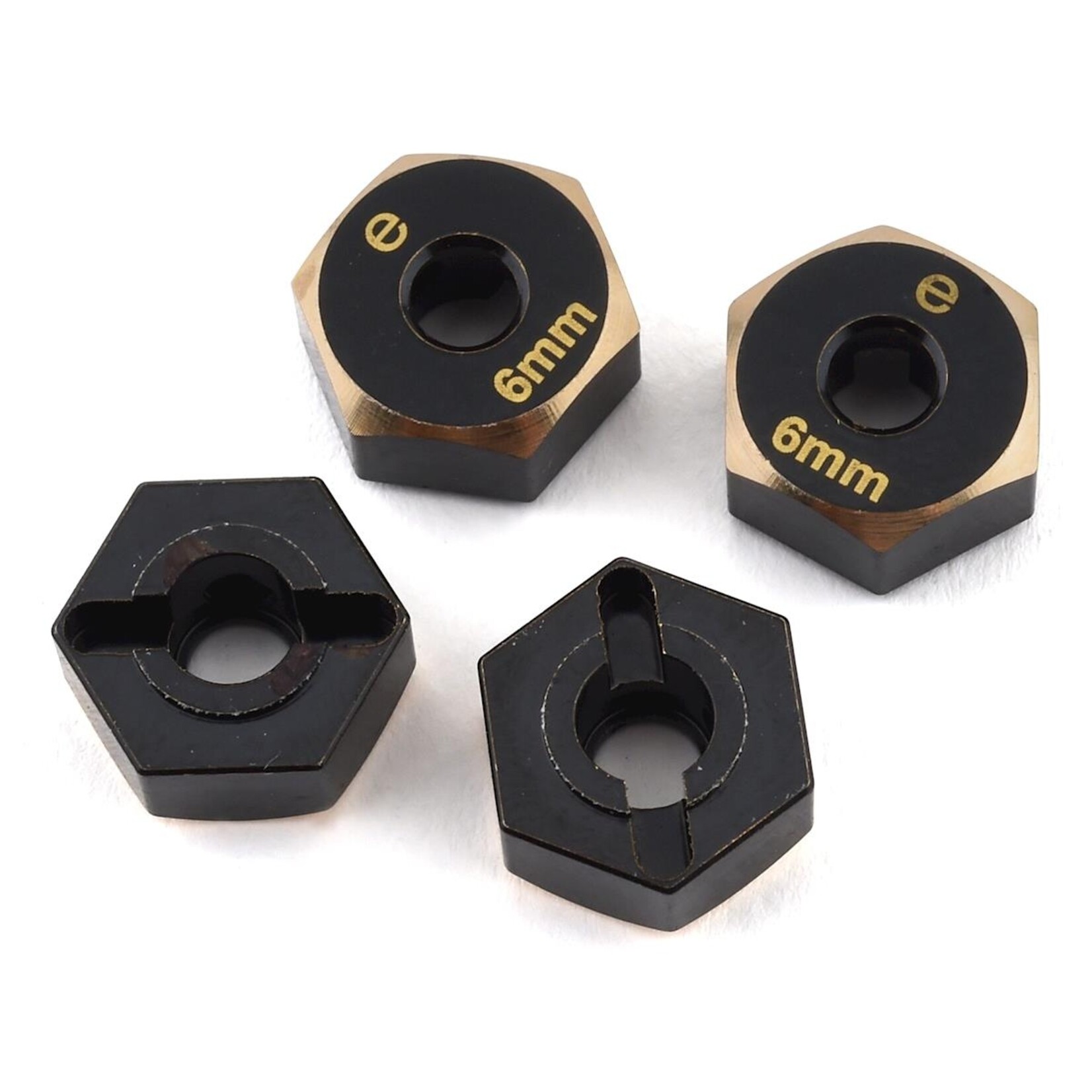 Samix Samix Element Enduro Brass Hex Adapter (Black) (4) (6mm) #SAMEND-4063-6