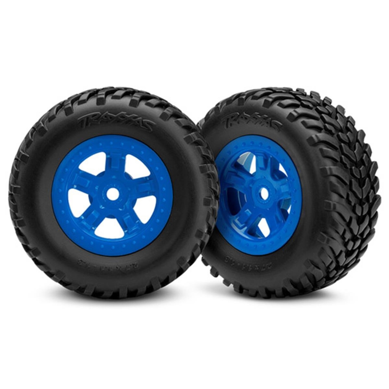 Traxxas Traxxas LaTrax SST 1/18 SCT Pre-Mounted Tires w/SCT Wheels (2) (Blue) #7674