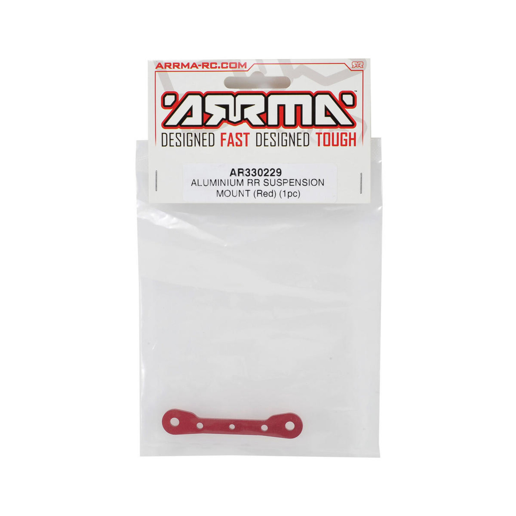 ARRMA Arrma Aluminum Rear-Rear Suspension Mount (Red) #AR330229