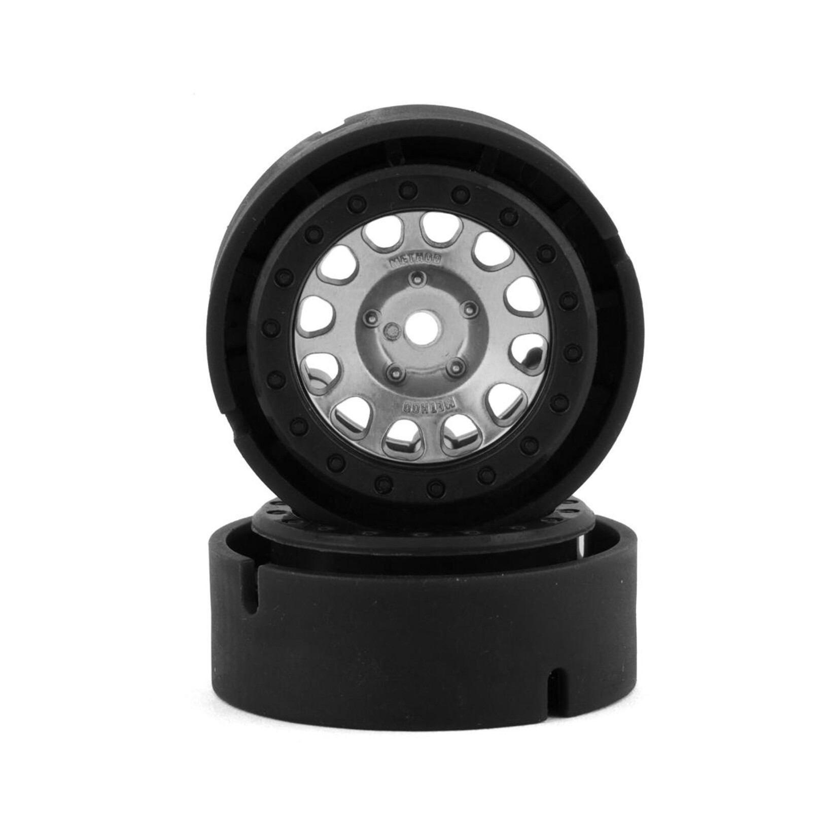 Traxxas #9781-SATIN Traxxas 1.0" Micro Method Beadlock Rims (Silver) (2) (TRX-4M)