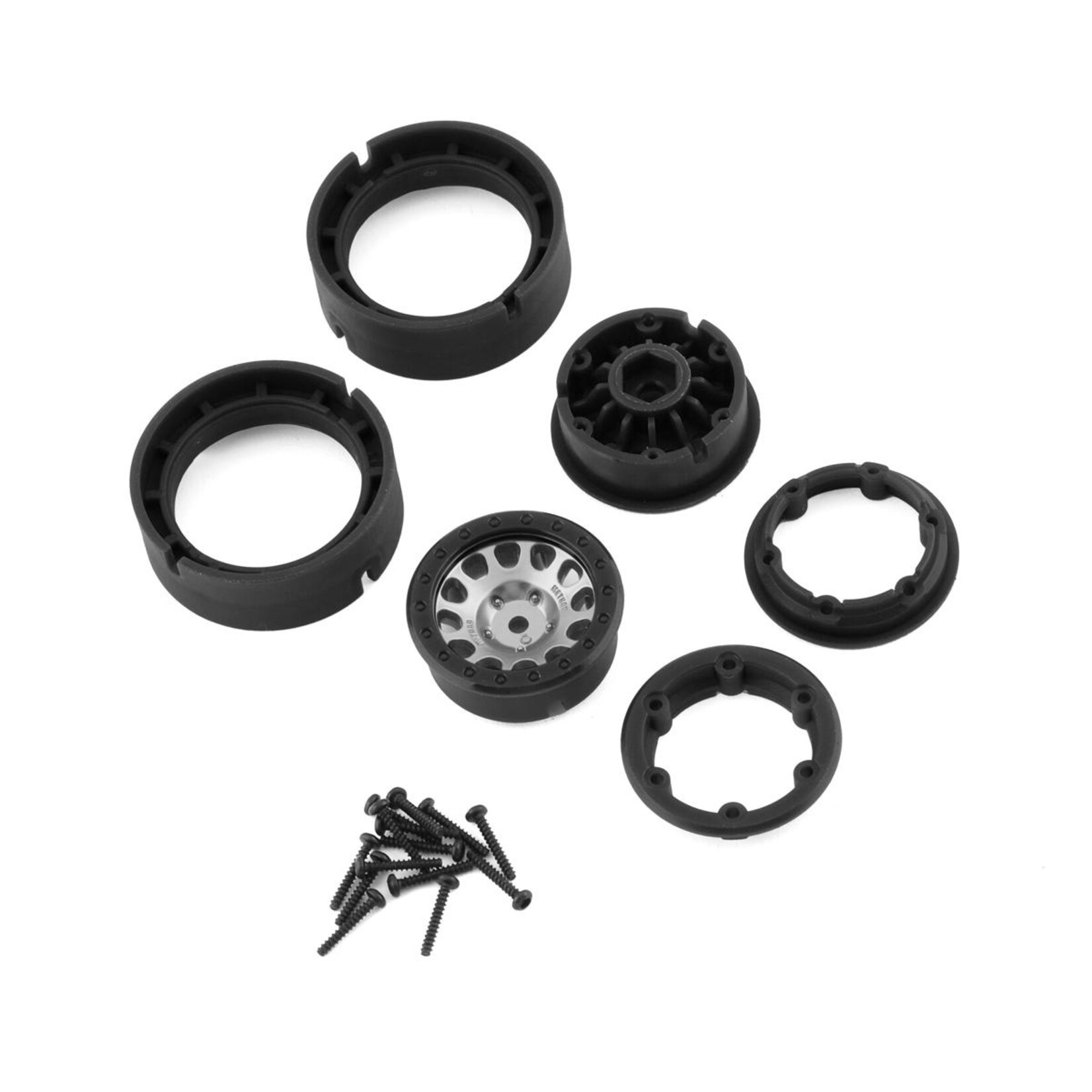 Traxxas #9781-SATIN Traxxas 1.0" Micro Method Beadlock Rims (Silver) (2) (TRX-4M)