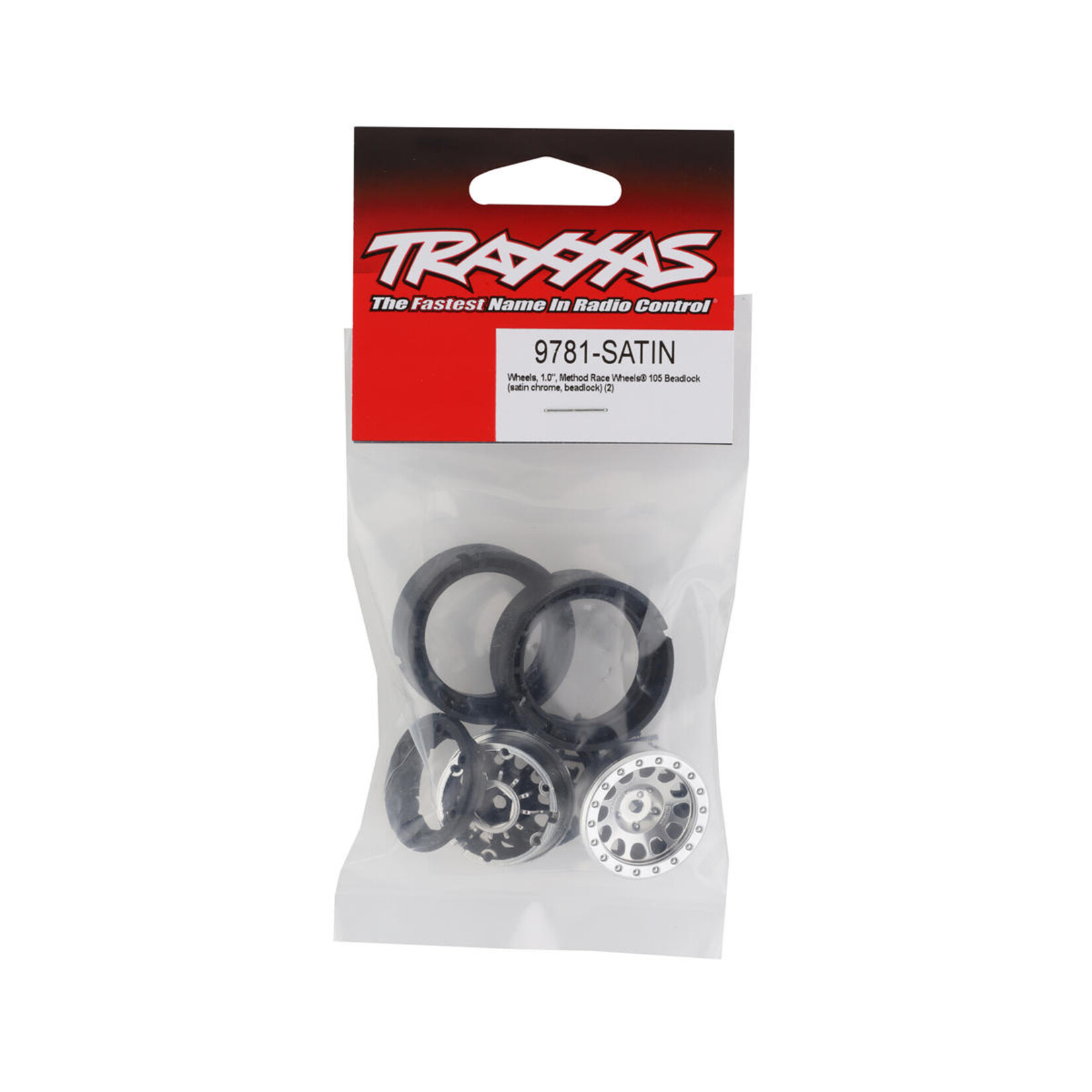 Traxxas #9781-SATIN Traxxas 1.0" Micro Method Beadlock Rims (Silver) (2) (TRX-4M)