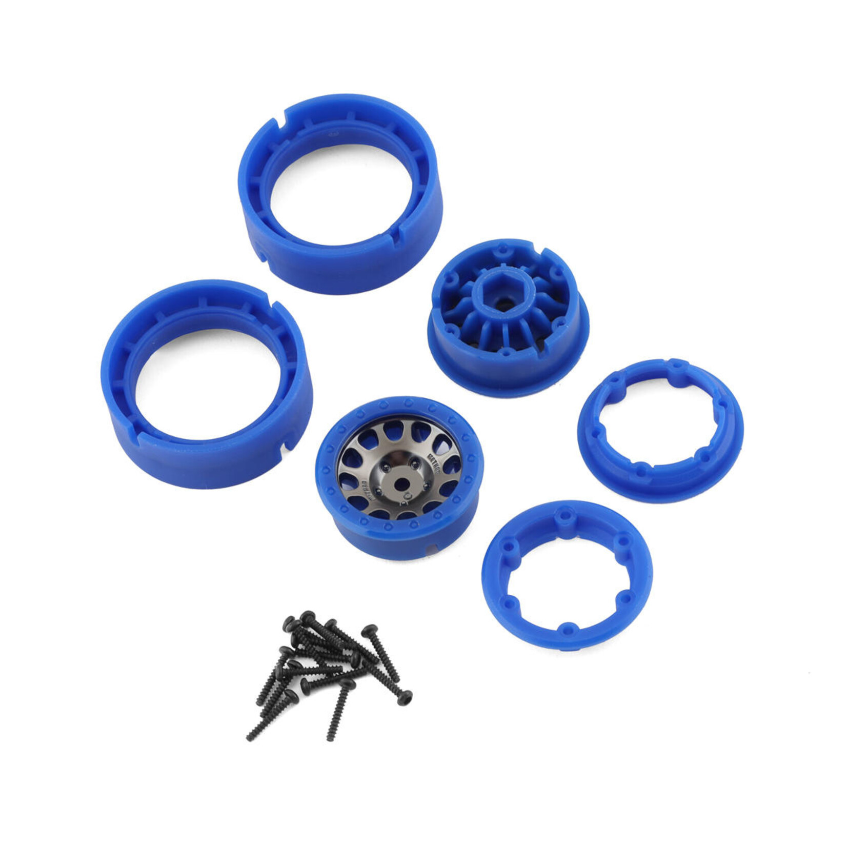 Traxxas #9781-BLKBL Traxxas 1.0" Micro Method Beadlock Rims (Blue) (2) (TRX-4M)