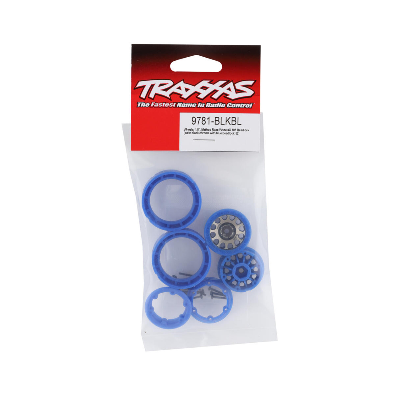 Traxxas #9781-BLKBL Traxxas 1.0" Micro Method Beadlock Rims (Blue) (2) (TRX-4M)