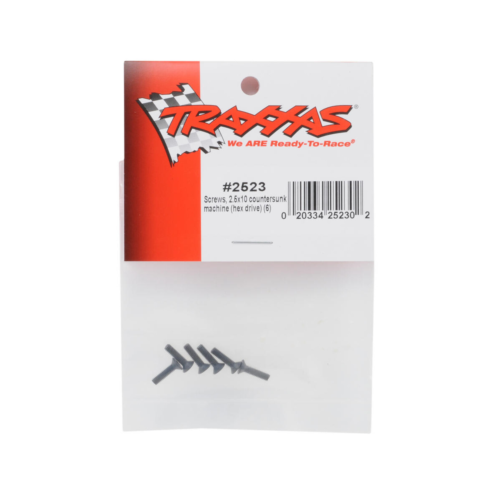 Traxxas #2523 Traxxas 2.5x10mm Countersunk Machine Hex Screw (6)