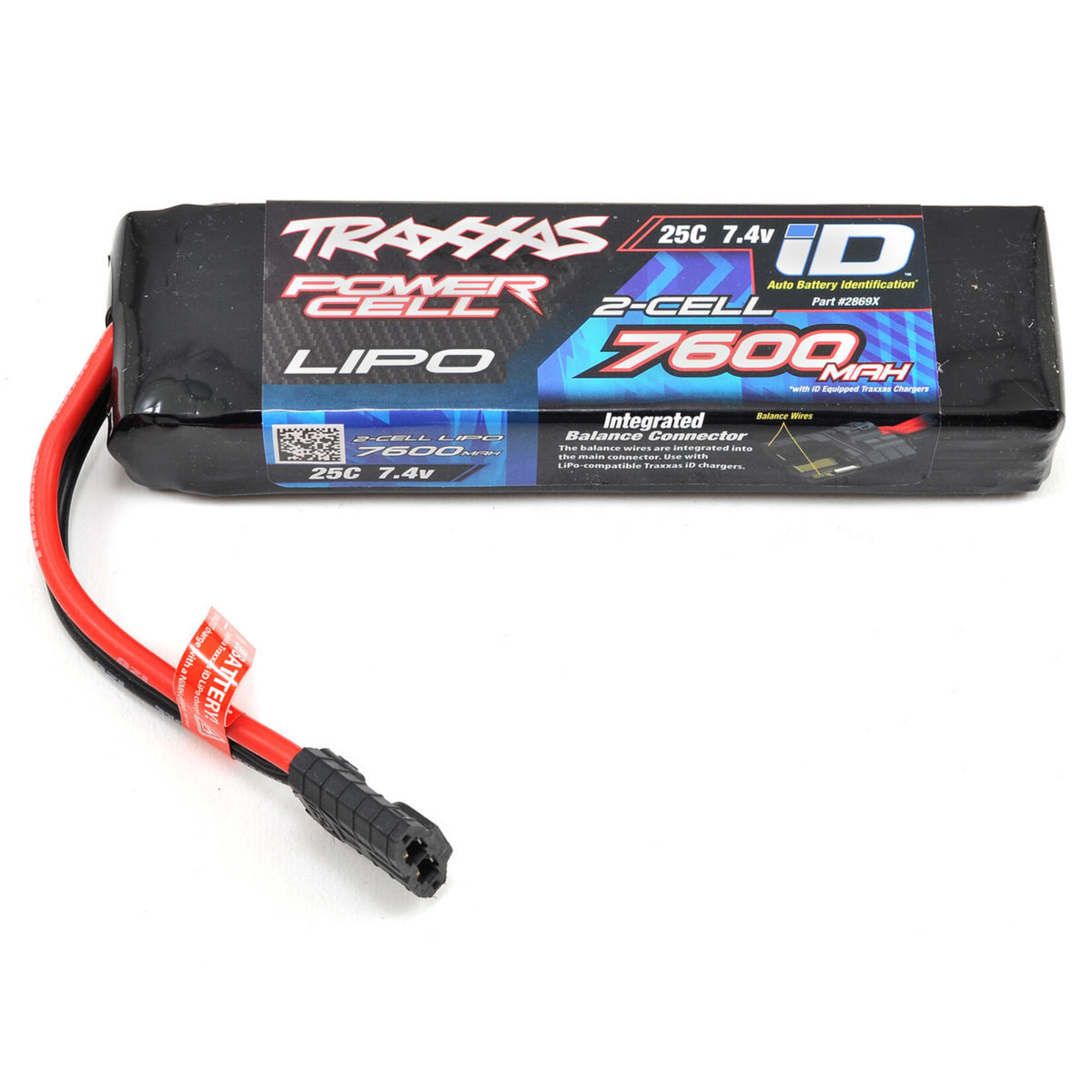 Traxxas Traxxas 2S "Power Cell" 25C LiPo Battery w/iD Traxxas Connector (7.4V/7600mAh) #2869X