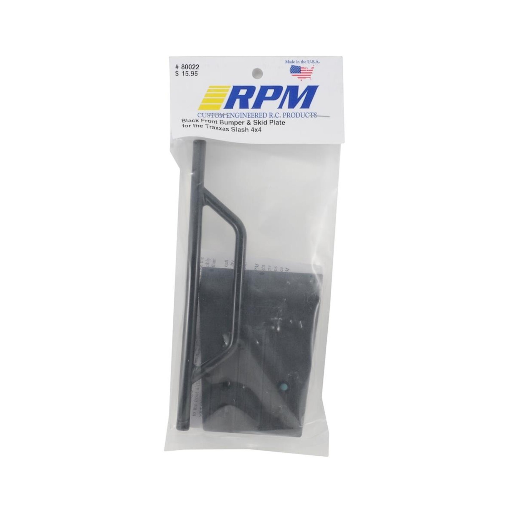 RPM RPM Traxxas Slash 4x4 Front Bumper & Skid Plate (Black) #80022