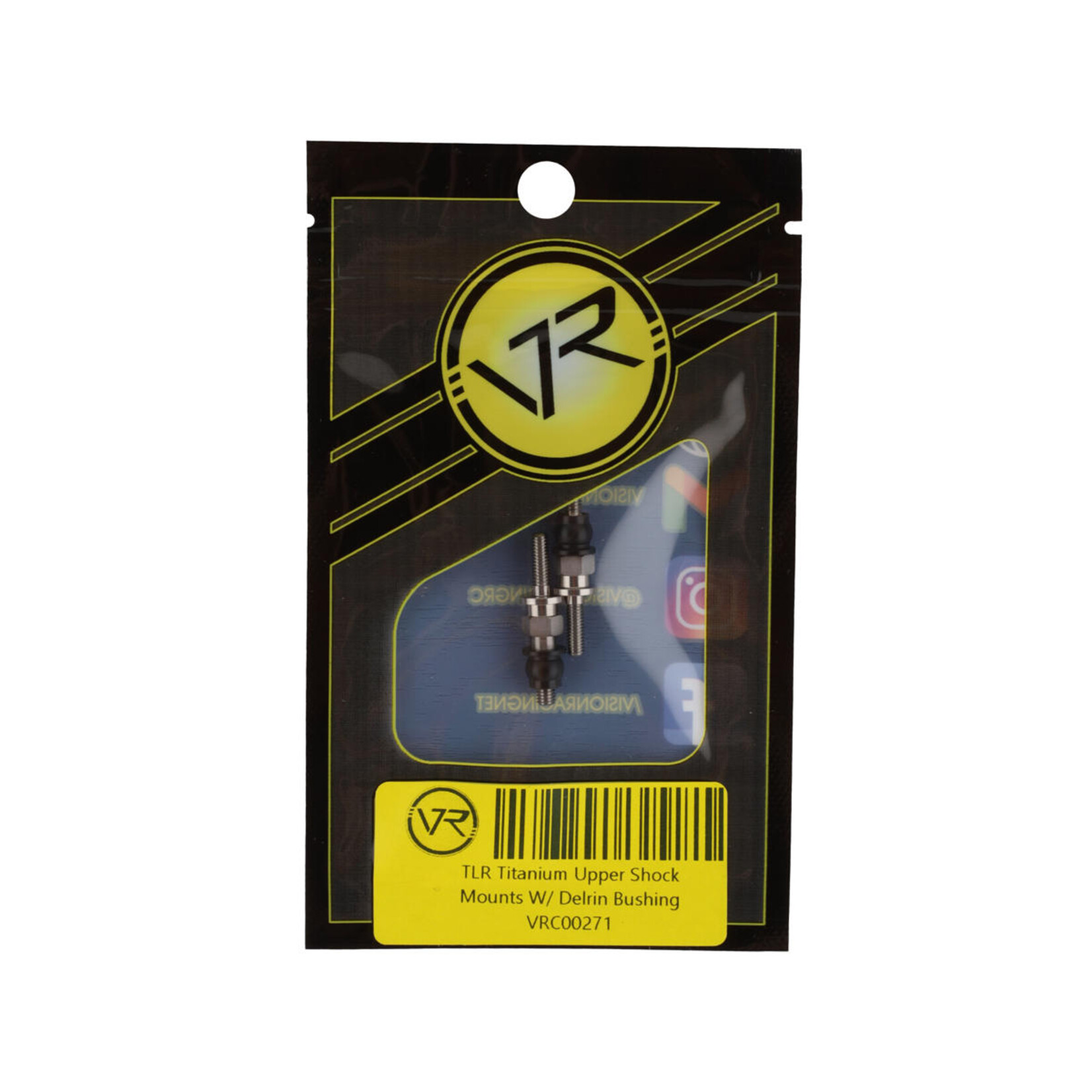Vision Racing #00271 Vision Racing TLR Titanium Upper Shock Mounts w/Delrin Bushing