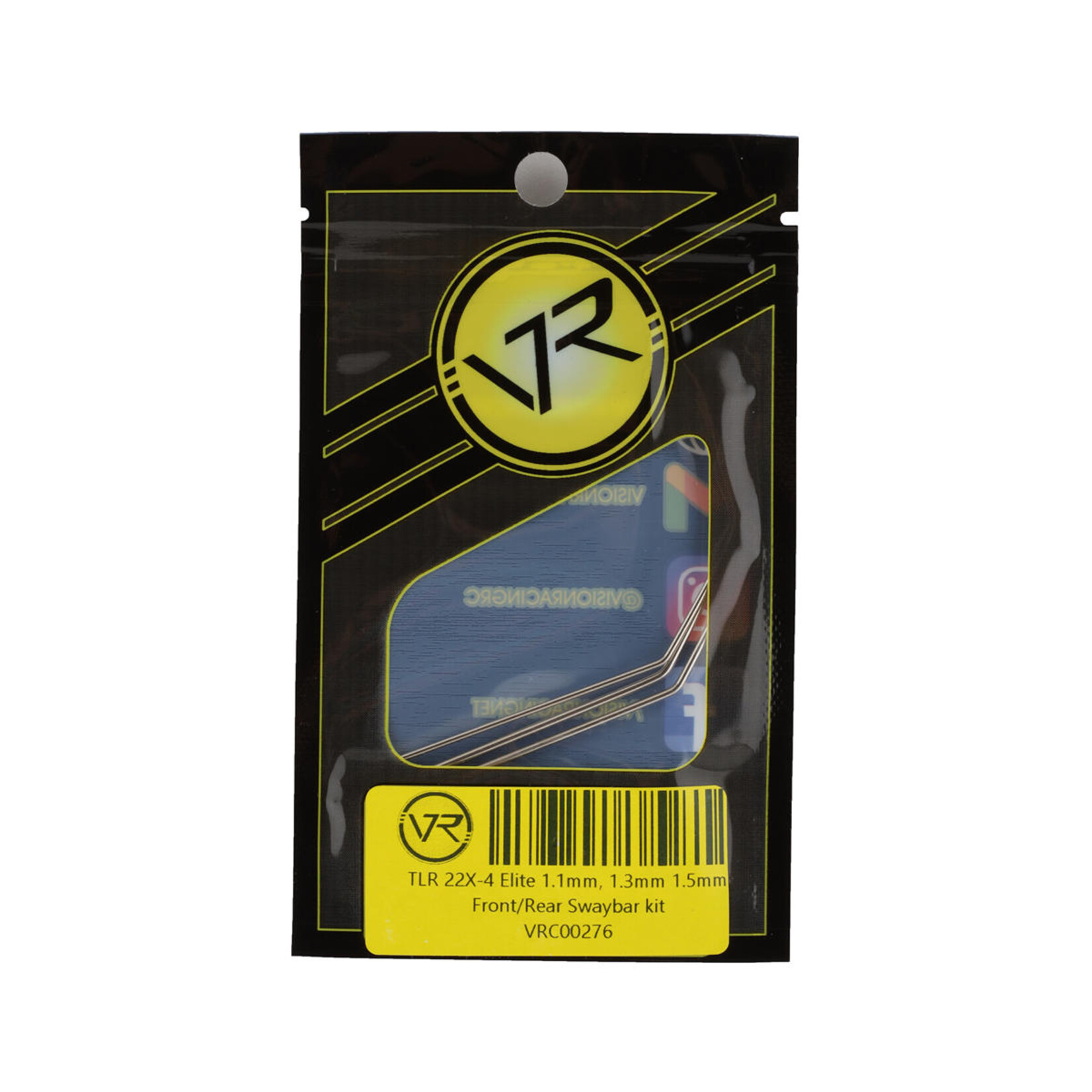 Vision Racing #00276 Vision Racing TLR 22X-4 Front/Rear Sway Bar Set