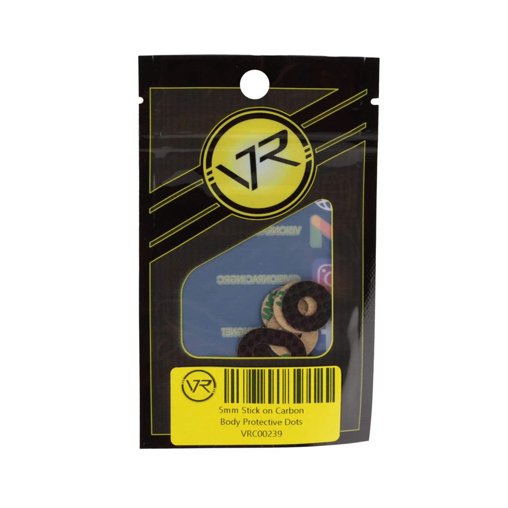 Vision Racing #00239 Vision Racing 1/10 Stick On Carbon Body Reinforcement Dots