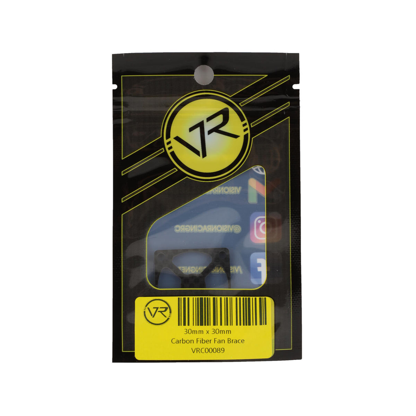 Vision Racing #00089 Vision Racing 30mm x 30mm Carbon Fiber Fan Brace
