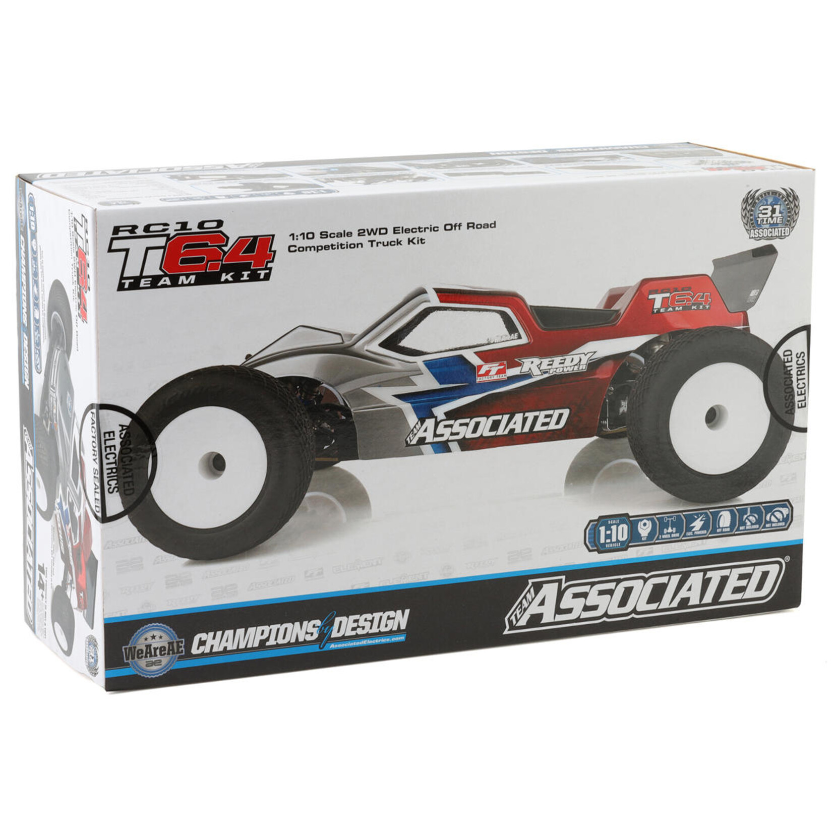 Team Associated #70004  Team Associated RC10T6.4 1/10 Off-Road 2WD Stadium Truck Team Kit