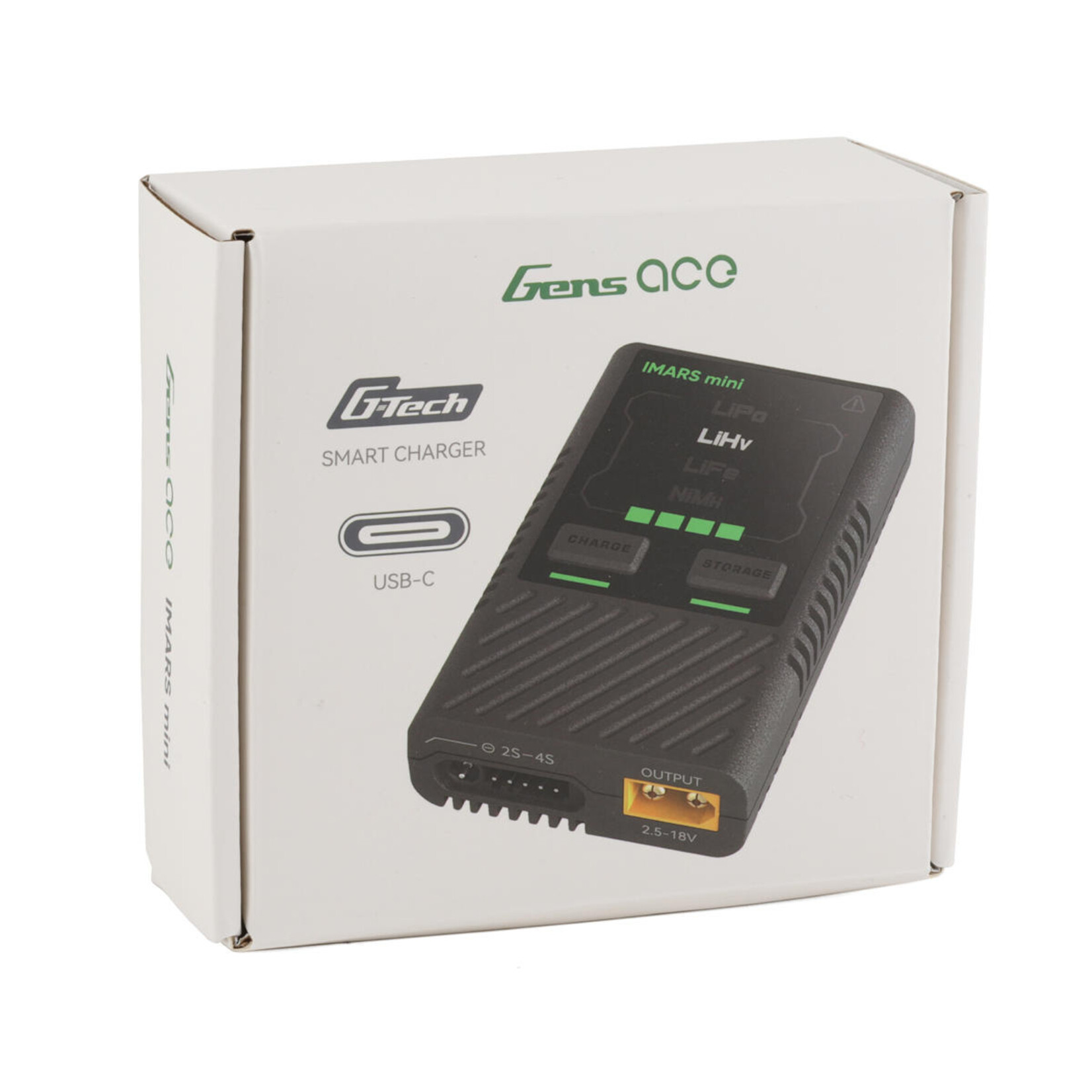 Gens Ace #GEA60WC1 Gens Ace Imars Mini 2-4S G-Tech DC Charger (5A/60W) w/65W USB-C PD Power Supply