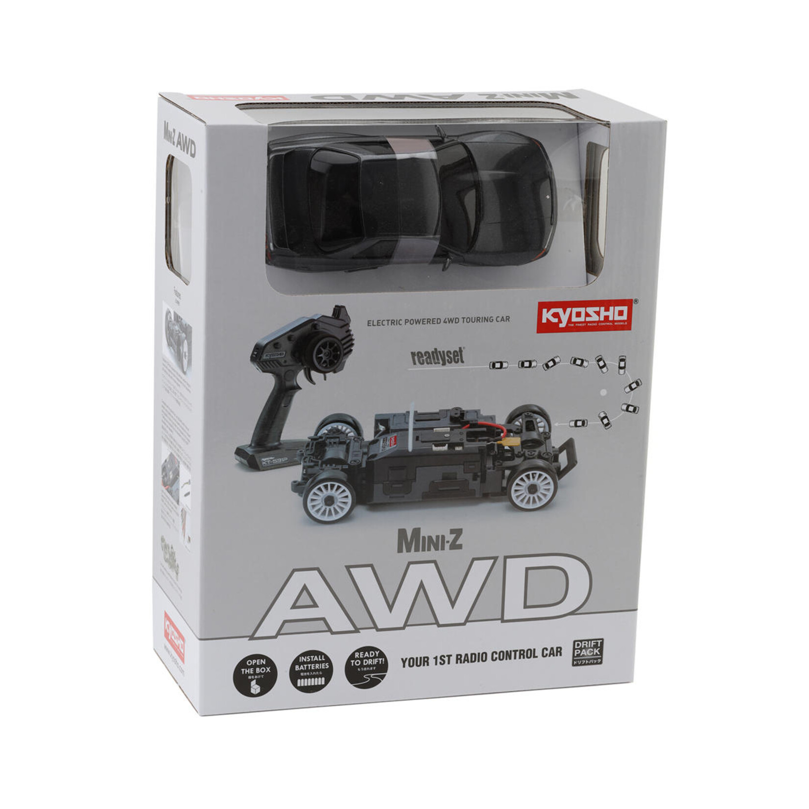 Kyosho Kyosho MA-020 AWD Mini-Z ReadySet w/Nissan Skyline GT-R Nismo (R32) Body (Gun Metal) w/KT-531P 2.4GHz Radio #32639GM