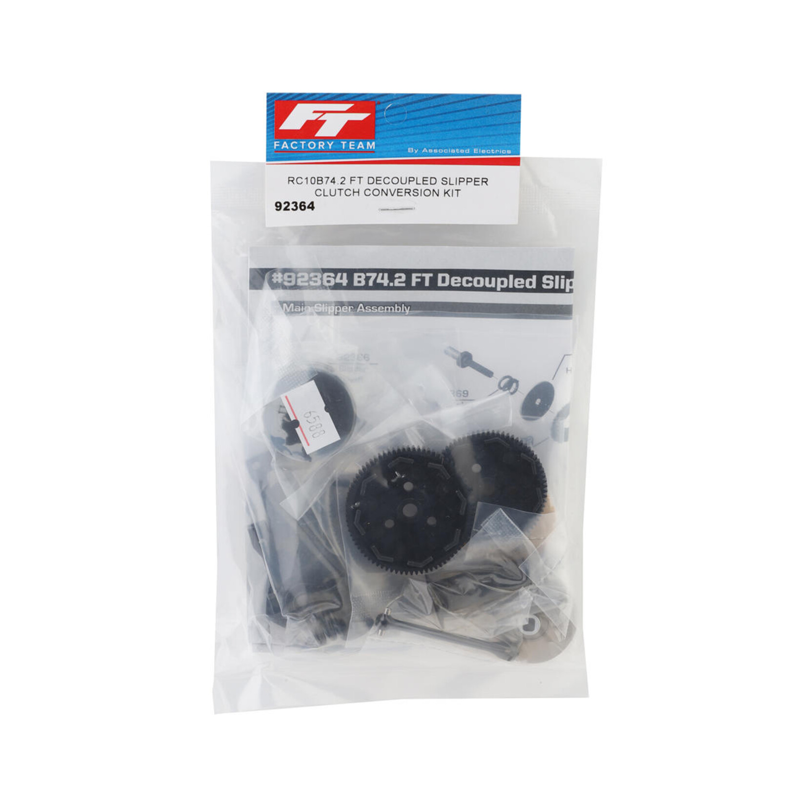 Factory Team #92364  Team Associated RC10B74.2 Factory Team Decoupled Slipper Clutch Conversion Kit