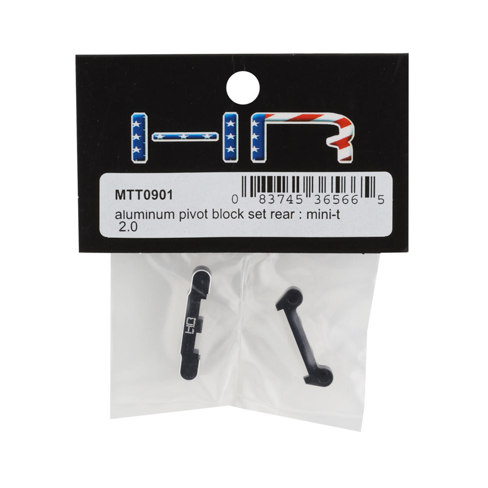Hot Racing #MTT0901 Hot Racing Losi Mini-T 2.0 Aluminum Rear Pivot Block Set (Black)