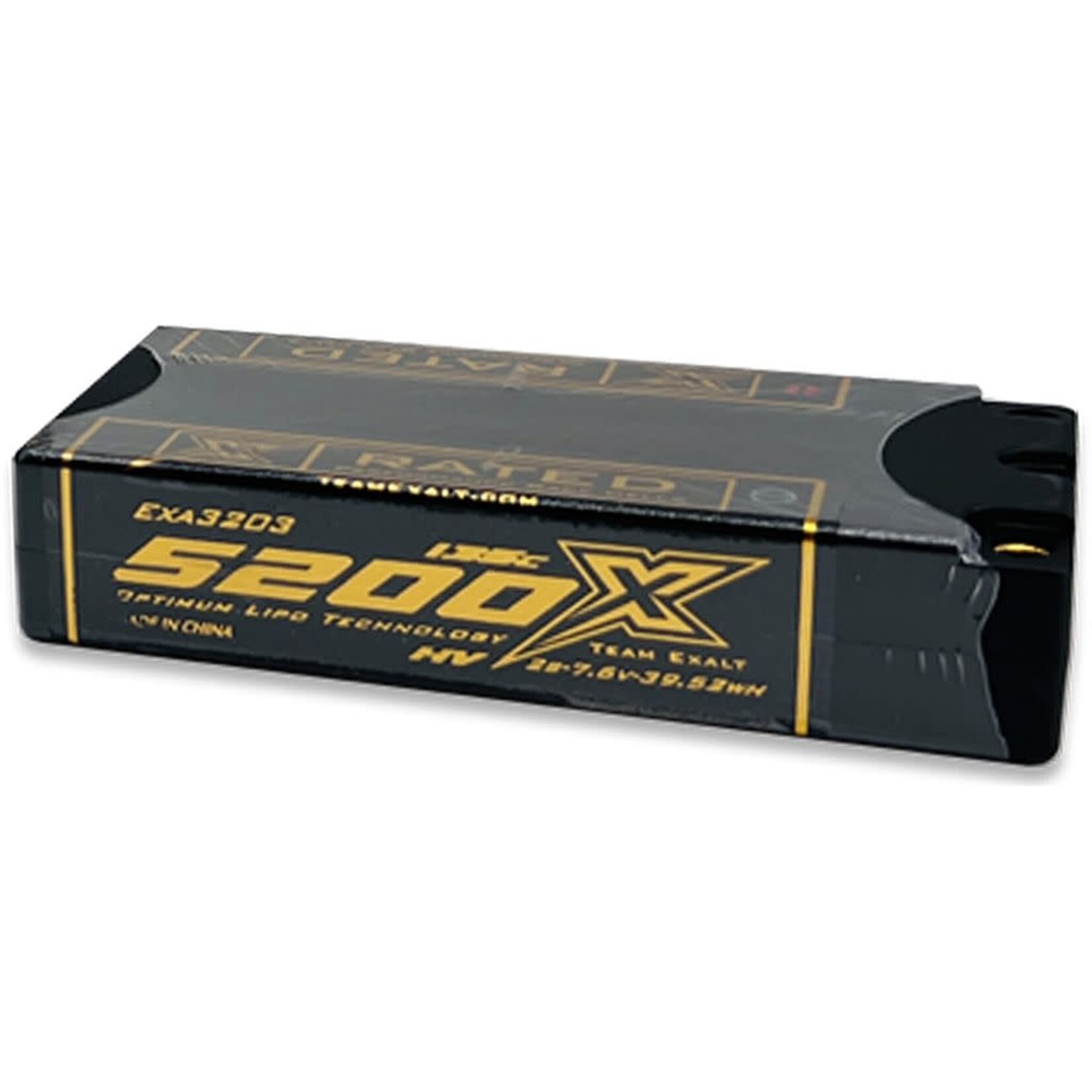 Exalt Exalt X-Rated 2S 135C LCG Hardcase Shorty LiPo Battery (7.6V/5200mAh) w/5mm Bullets #EXA3203
