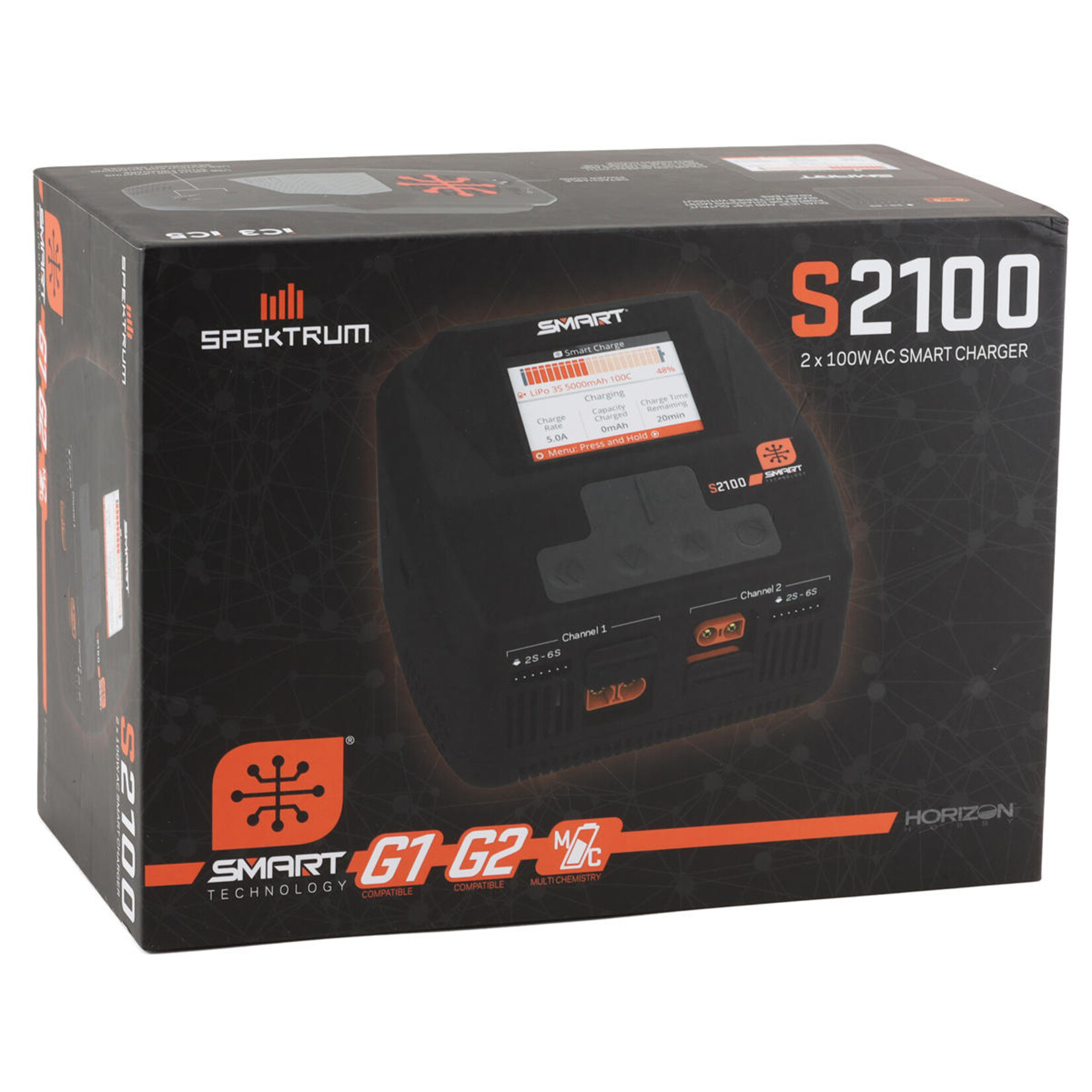 Spektrum Spektrum RC S2100 G2 AC Smart Charger (6S/12A/100W x2) #SPMXC2000