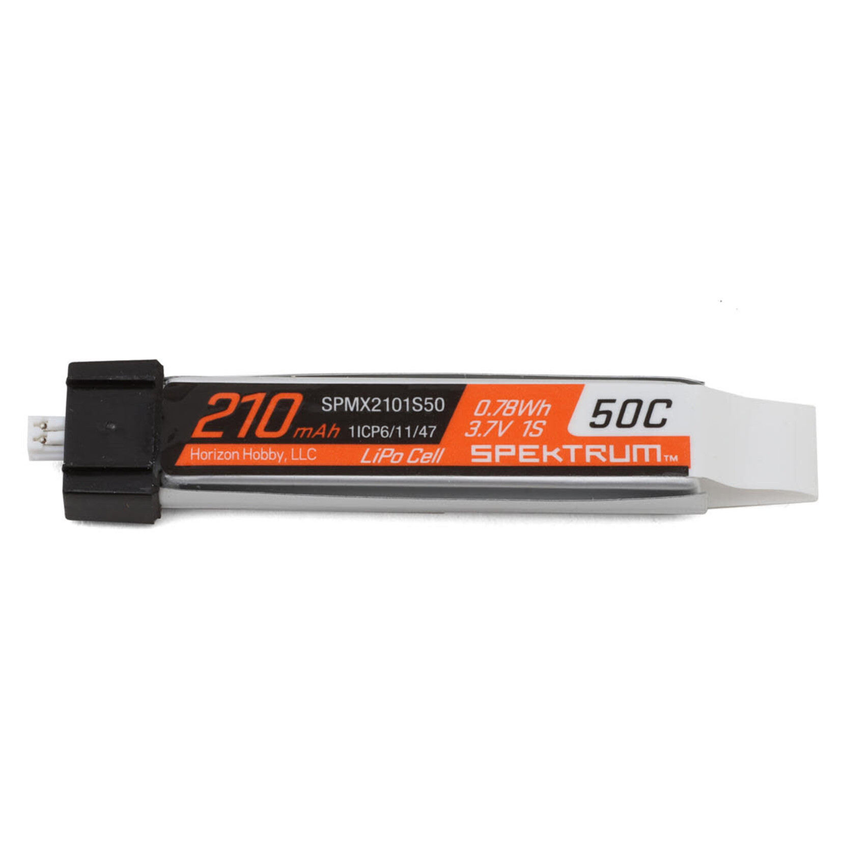 Spektrum #SPMX2101S50 Spektrum RC 1S LiPo Battery 50C (3.7V/210mAh) w/JST Connector