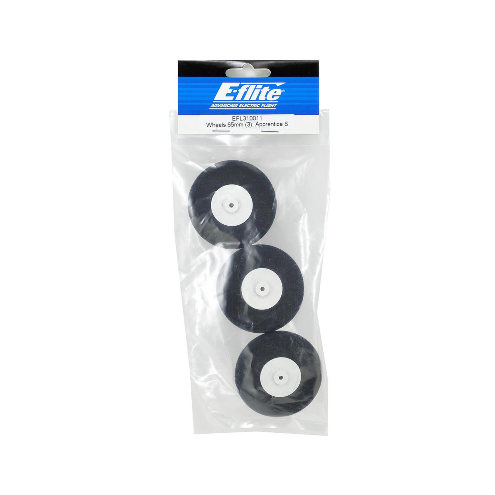 E-flite #EFL310011 E-Flite Wheels 65mm (3): Apprentice S 15e RTF