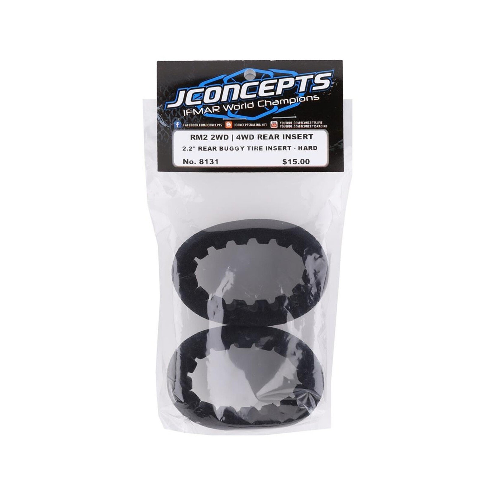 JConcepts #8131 JConcepts RM2 1/10 Rear 2.2" Buggy Hard Inserts (2)