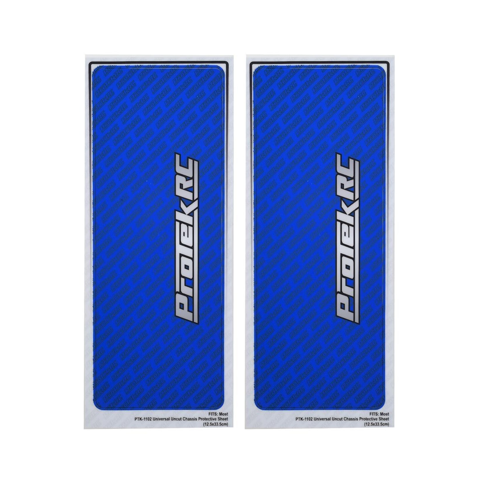 ProTek RC #PTK-1102-BLU ProTek RC Universal Chassis Protector Sheet (Blue) (2) (12.5x33.5cm)
