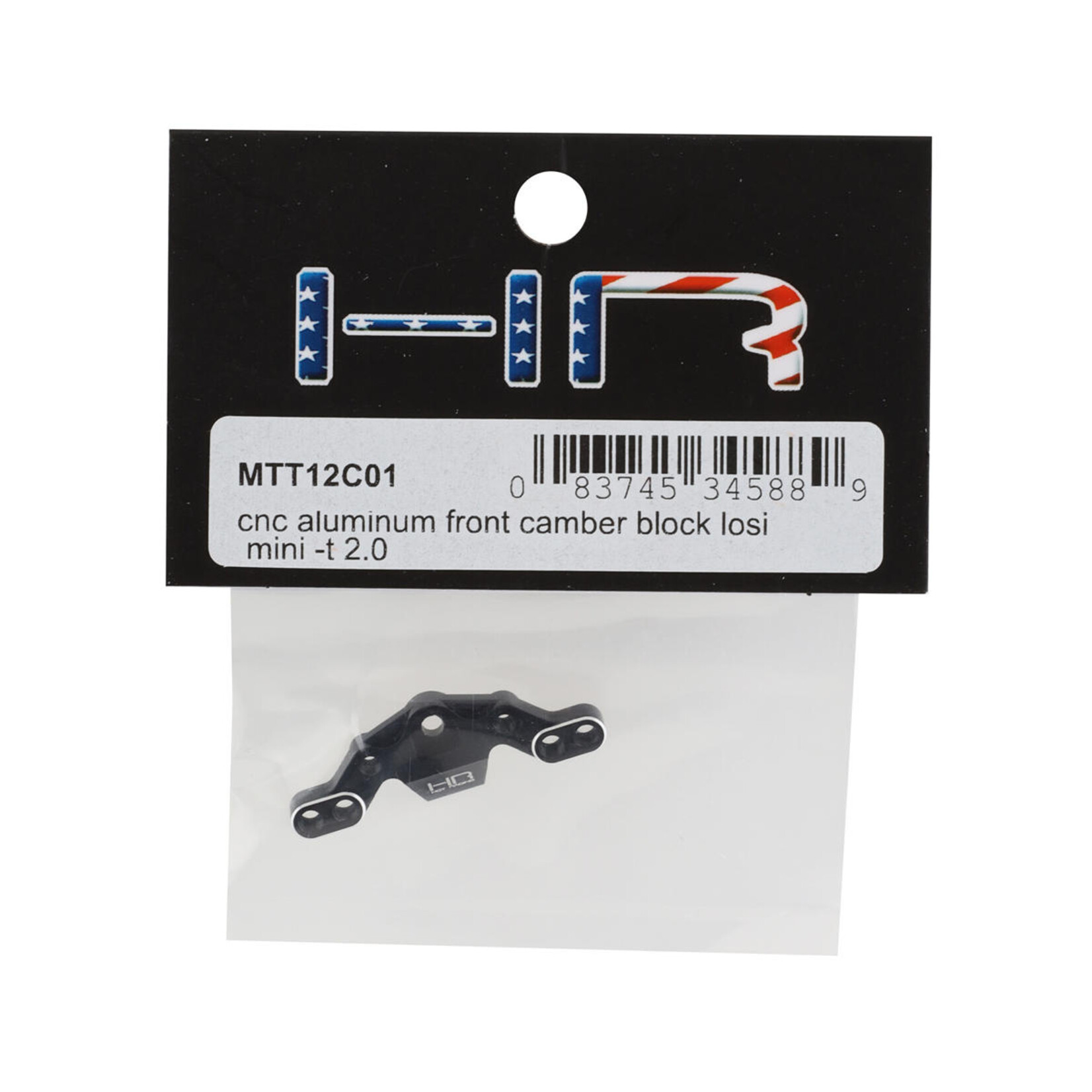 Hot Racing #MTT12C01 Hot Racing Losi Mini-T 2.0 Aluminum Front Camber Block (Black)