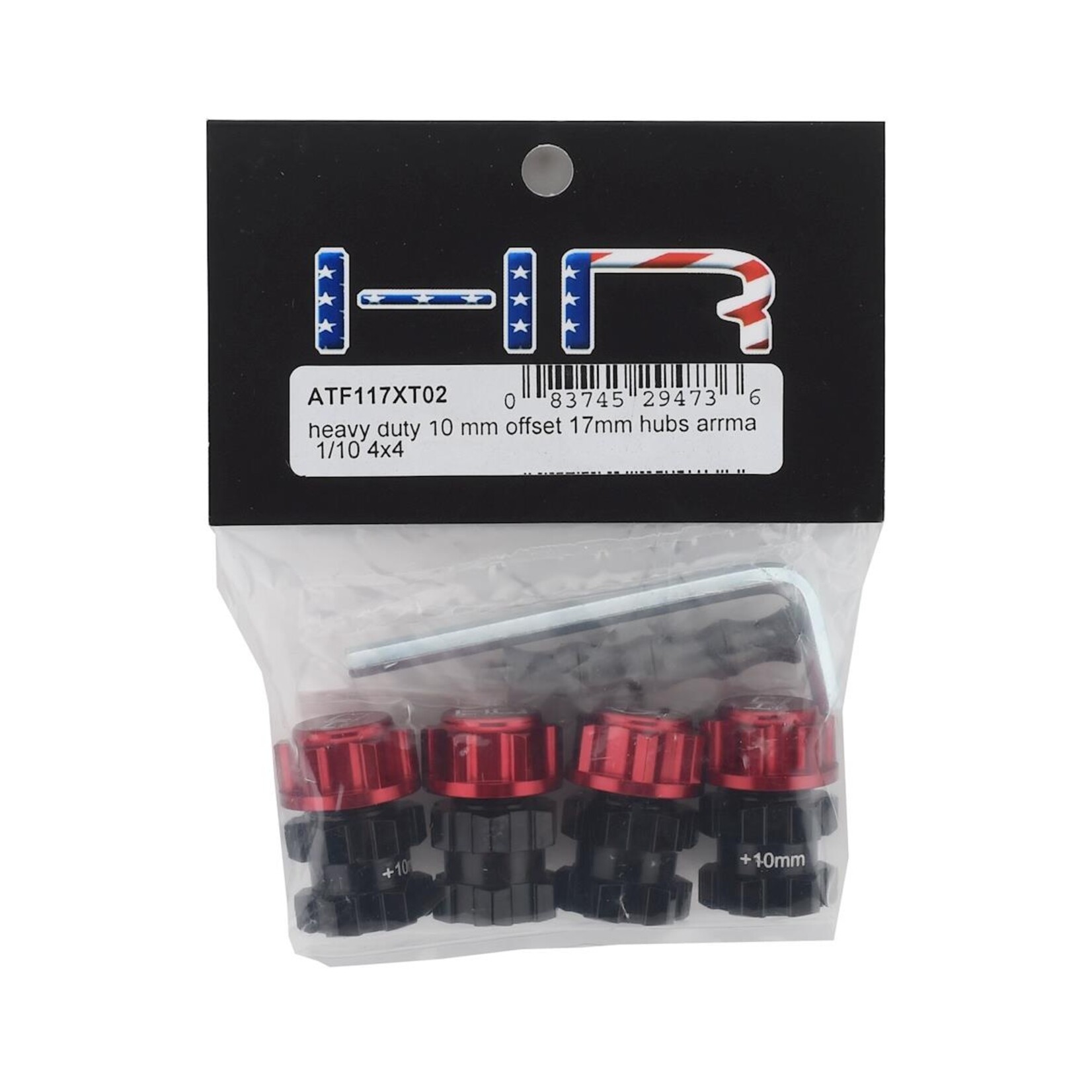 Hot Racing #ATF117XT02 Hot Racing Arrma 4x4 Heavy Duty 10mm Offset 17mm Hubs (4)