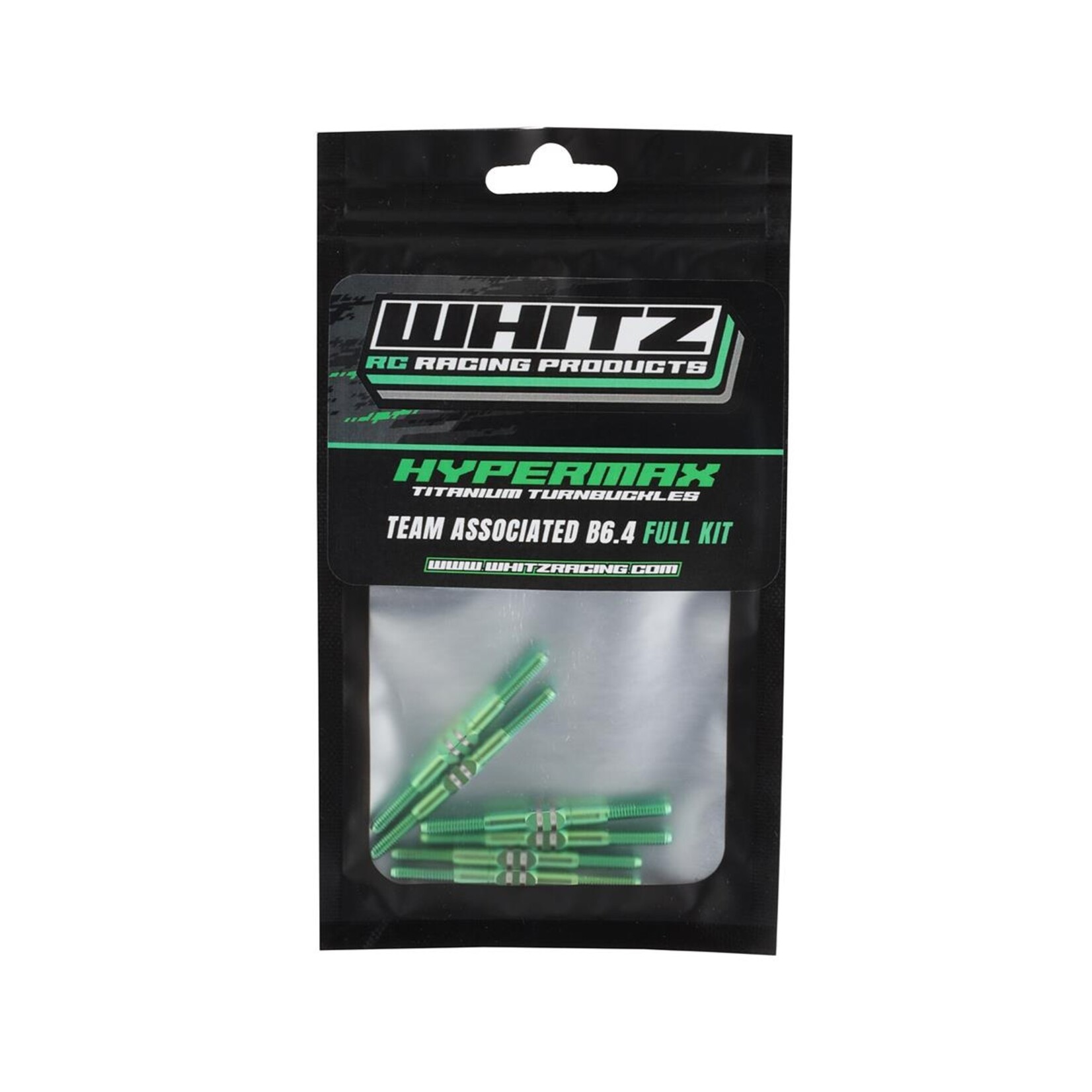 Whitz Racing Products Whitz Racing Products HyperMax RC10B6.4/B6.4D 3.5mm Titanium Turnbuckle Kit (Green) #WRP-AEB64-HM3