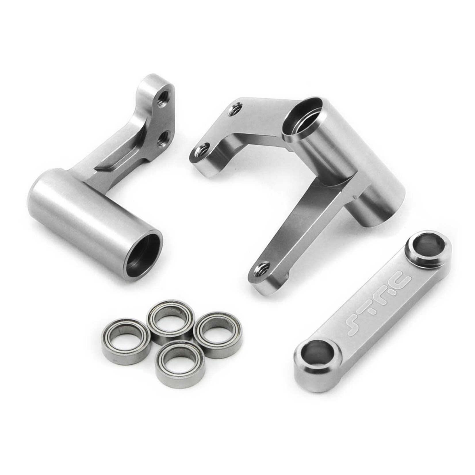 ST Racing Concepts #ST3743XS ST Racing Concepts Aluminum Steering Bellcrank Set (w/bearings) (Silver)